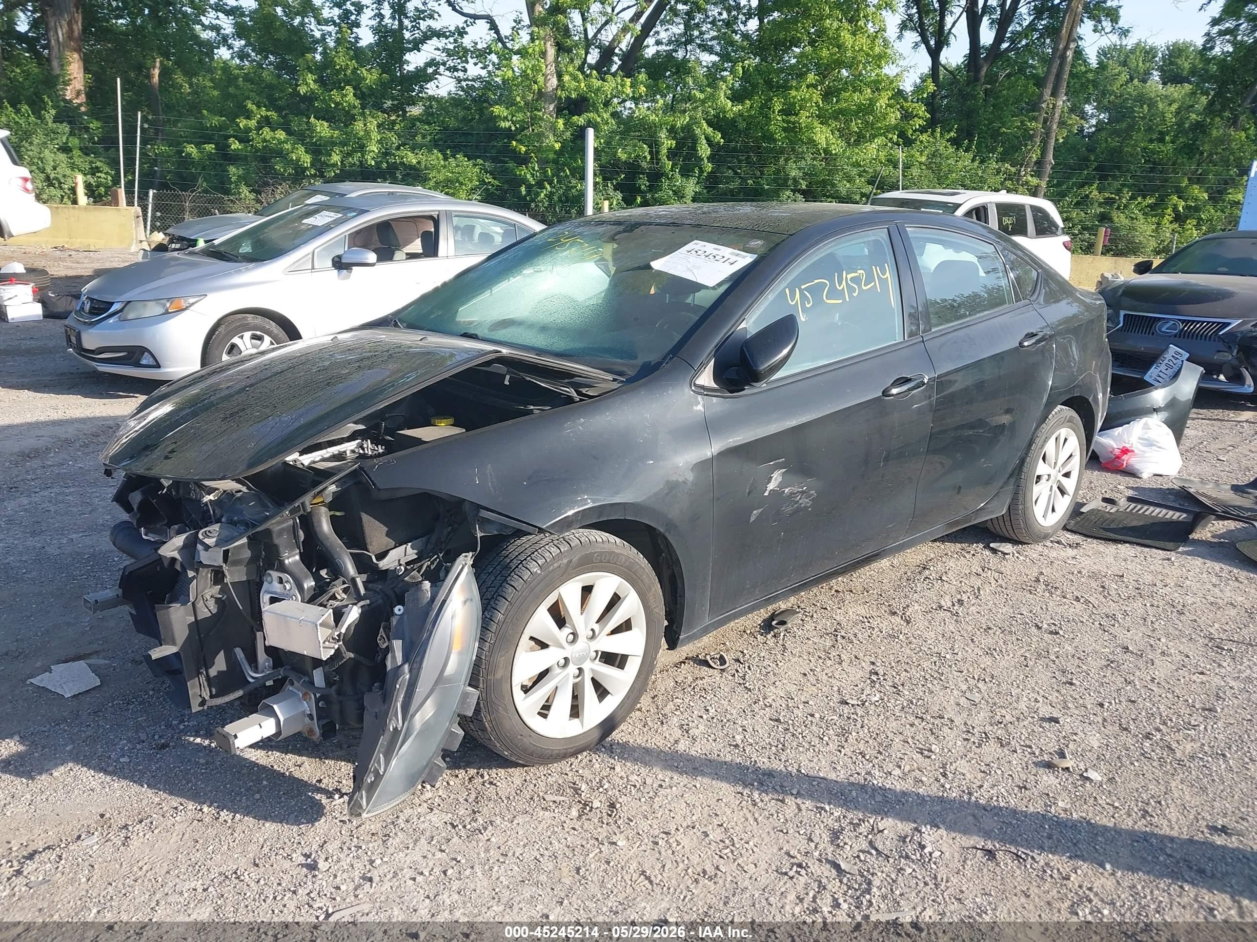 2014 Dodge Dart Sxt Black vin: 1C3CDFBB3ED677485