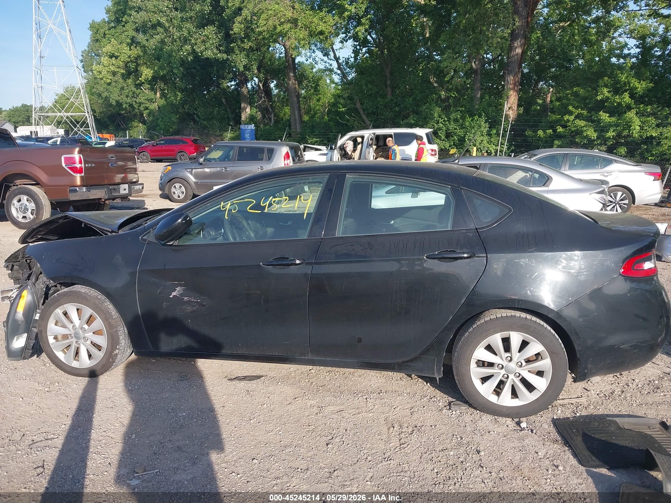 2014 Dodge Dart Sxt Black vin: 1C3CDFBB3ED677485
