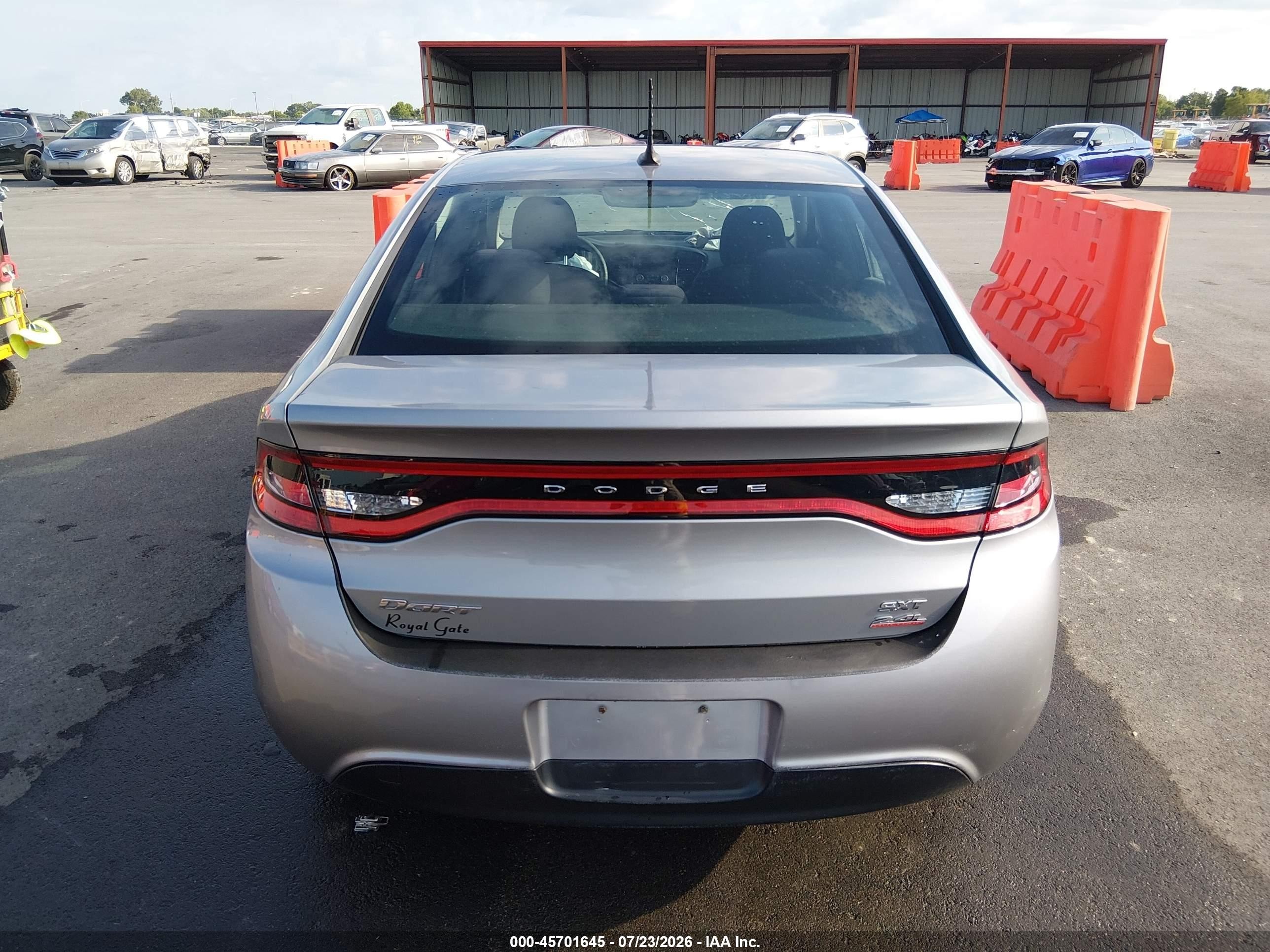 2014 Dodge Dart Sxt Gray vin: 1C3CDFBB3ED768692
