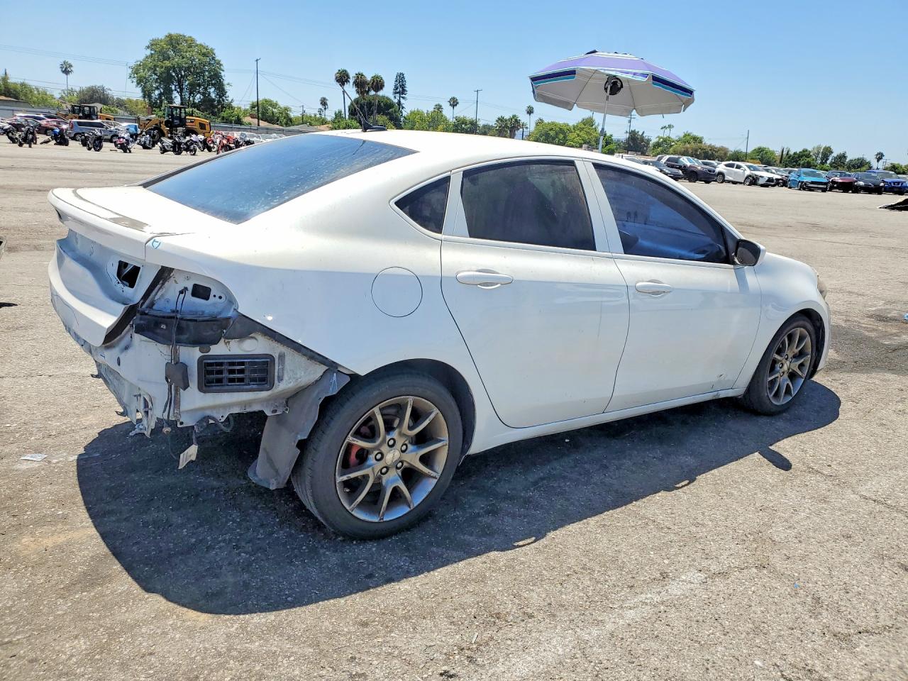 2014 Dodge Dart Sxt White vin: 1C3CDFBB3ED833394