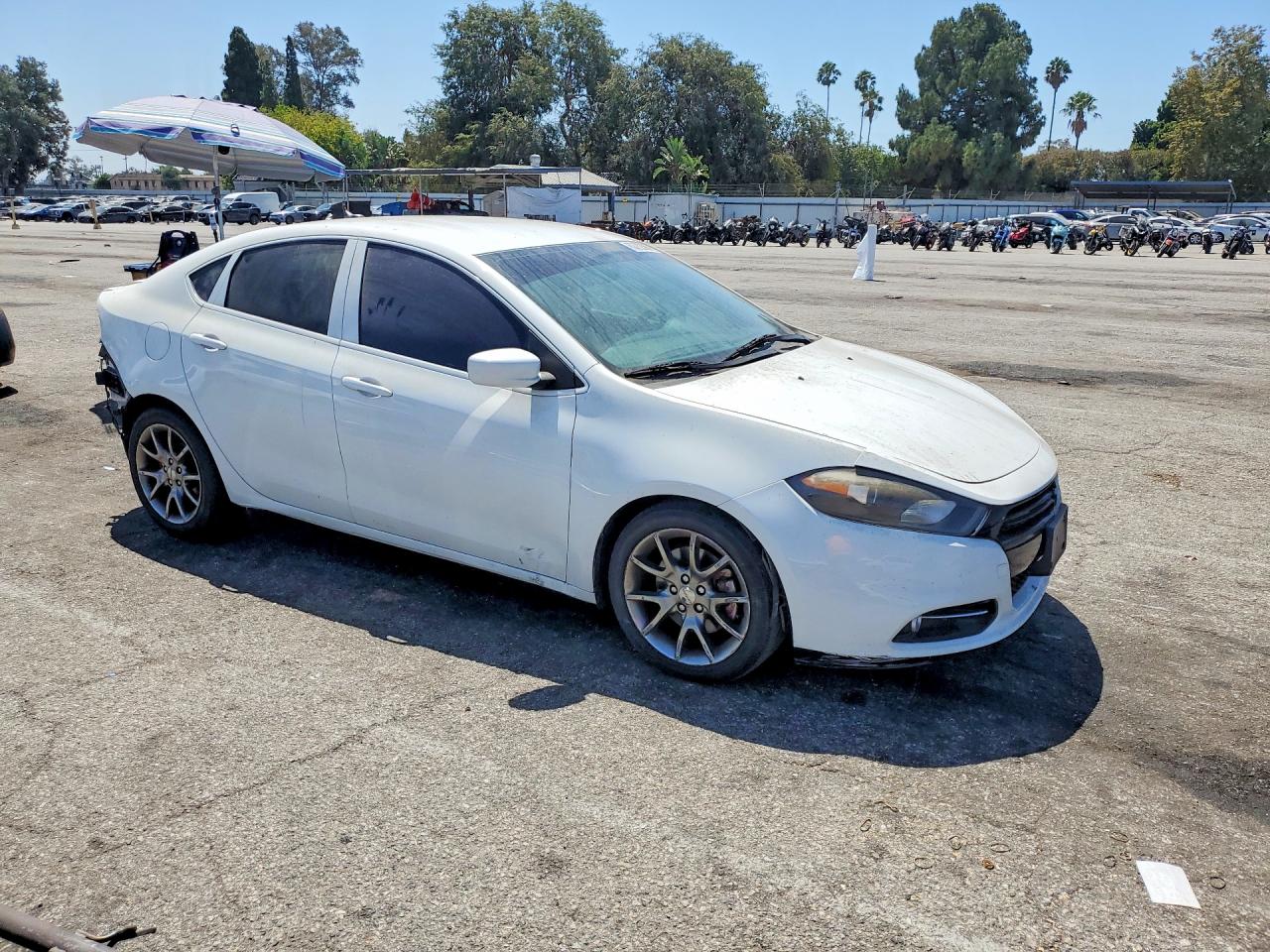 2014 Dodge Dart Sxt White vin: 1C3CDFBB3ED833394