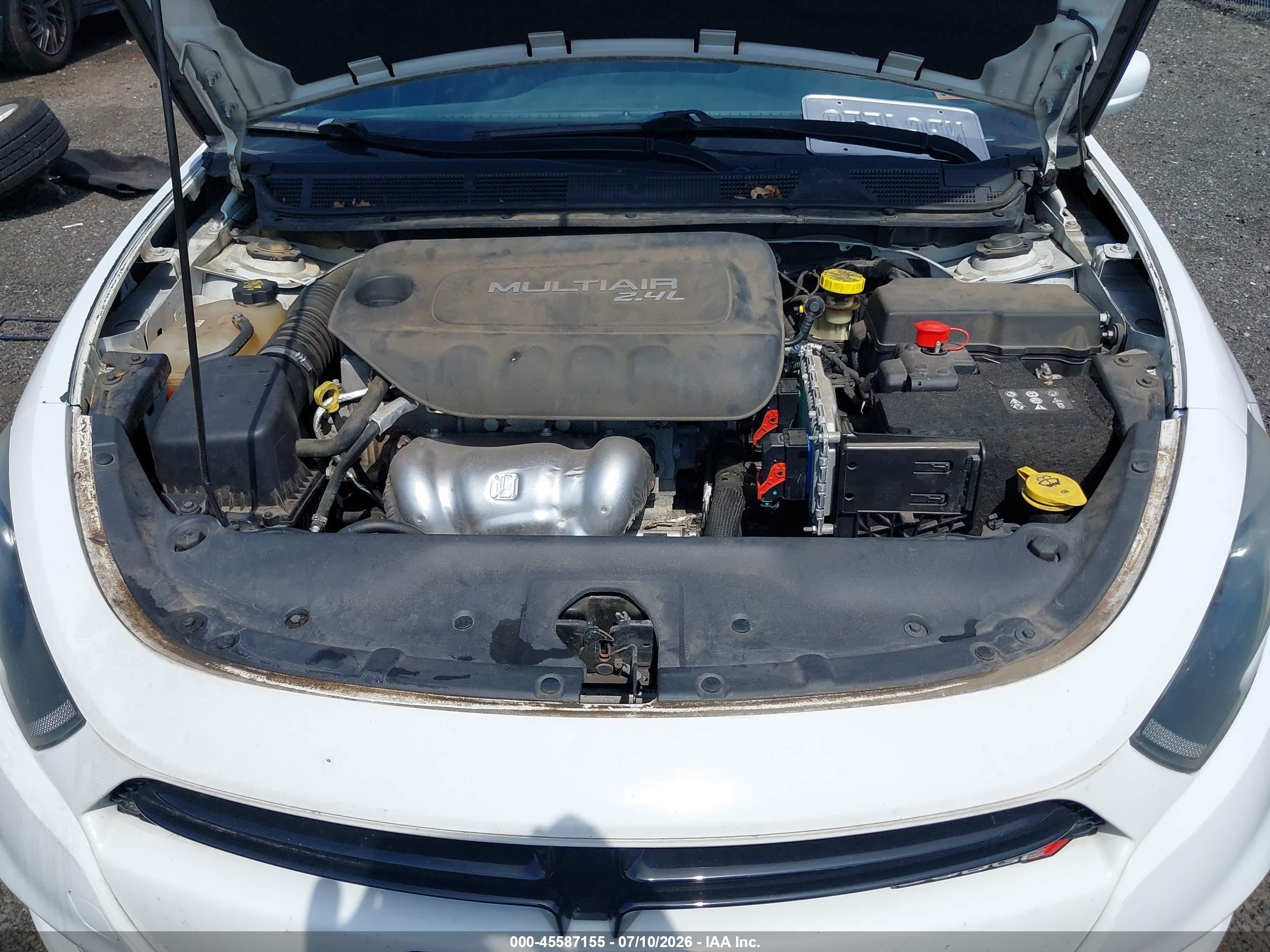 2015 Dodge Dart Sxt White vin: 1C3CDFBB3FD140925
