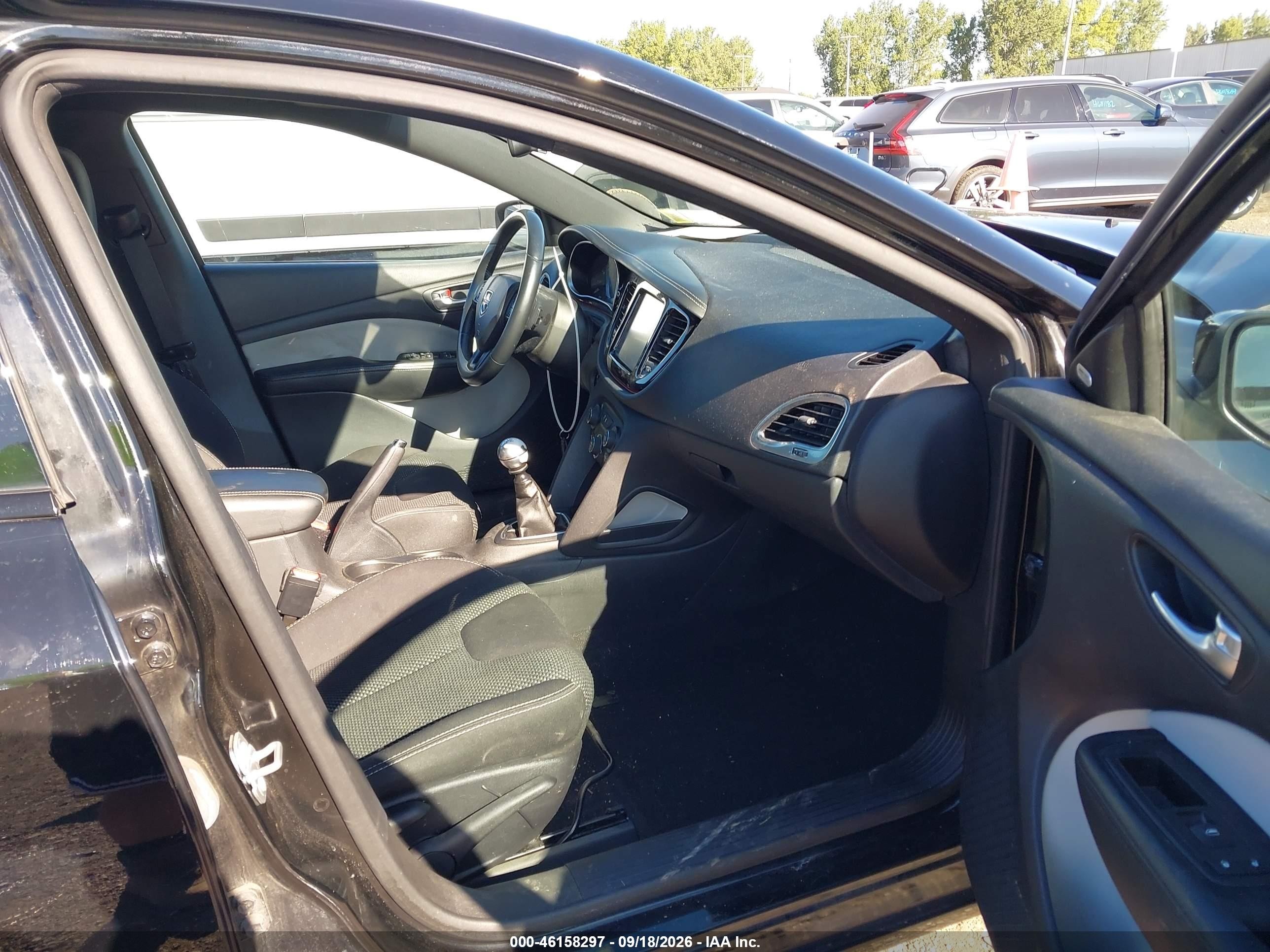 2015 Dodge Dart Sxt Black vin: 1C3CDFBB3FD140973