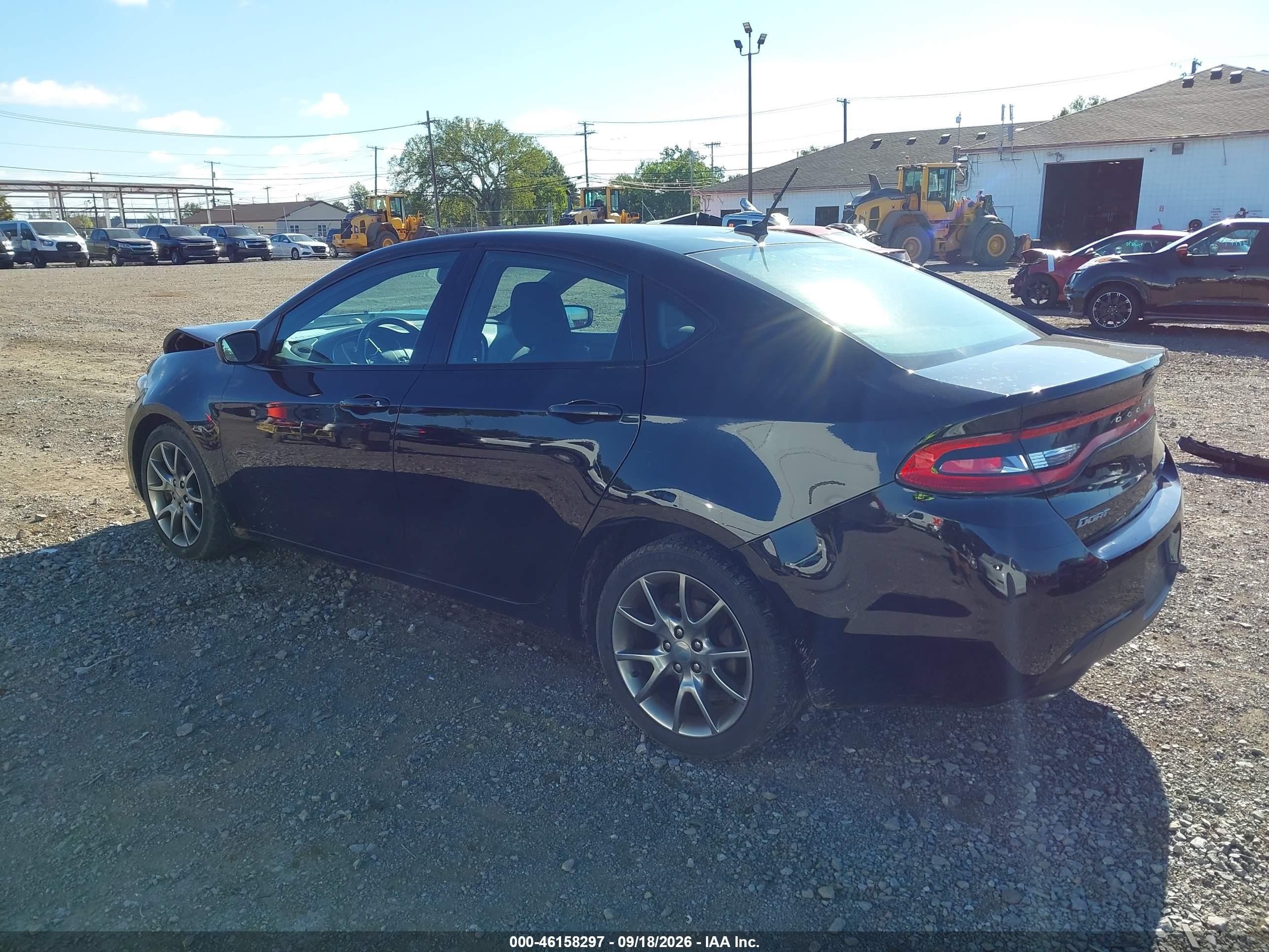 2015 Dodge Dart Sxt Black vin: 1C3CDFBB3FD140973