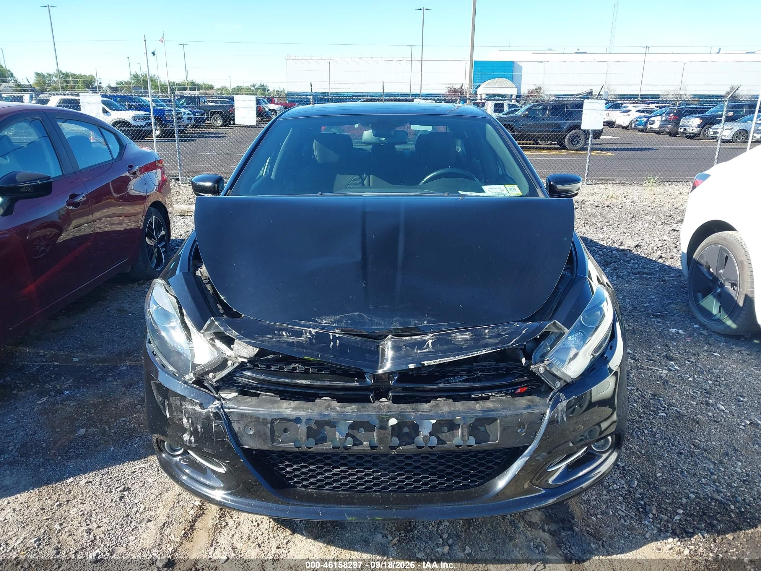 2015 Dodge Dart Sxt Black vin: 1C3CDFBB3FD140973