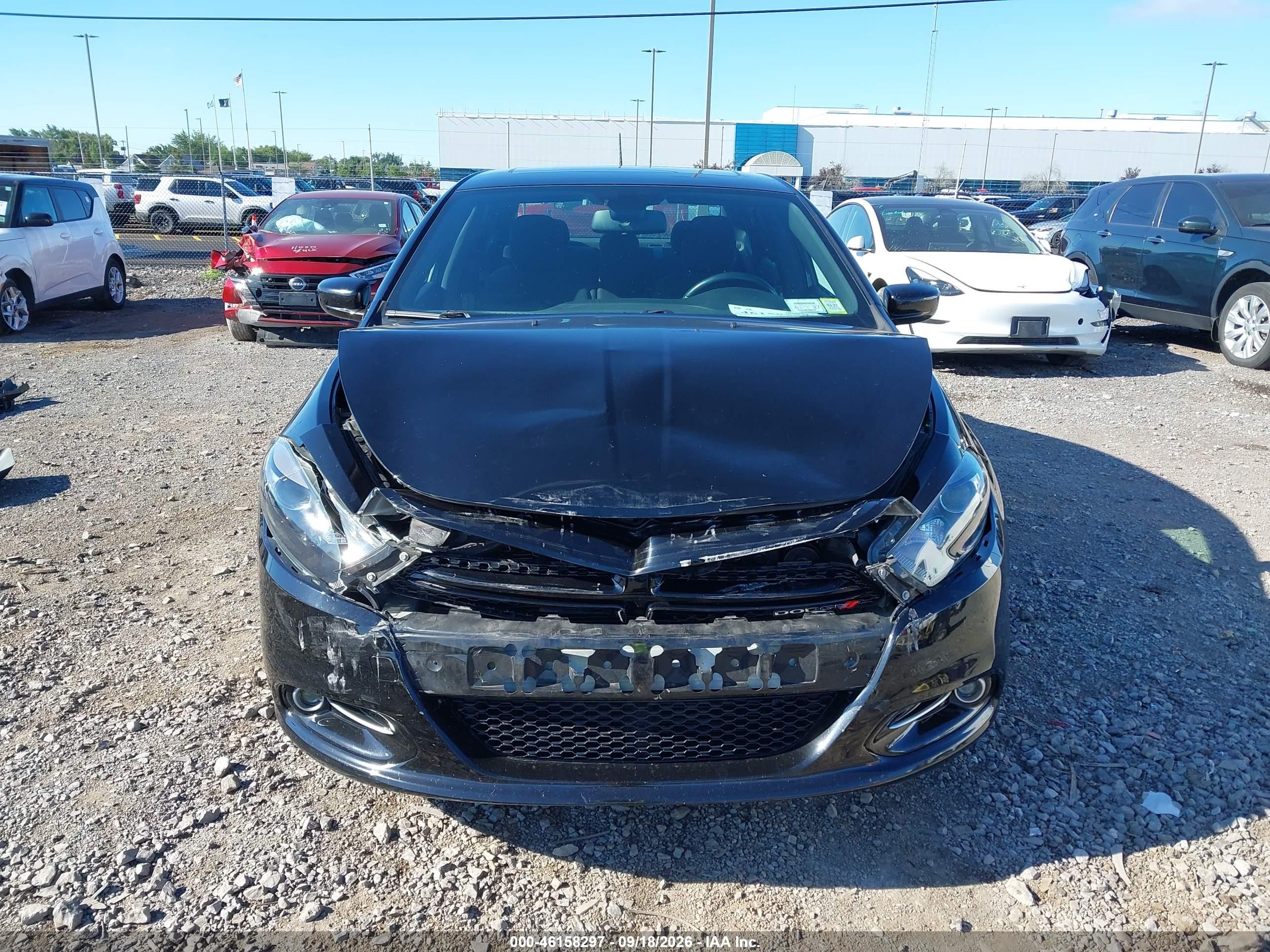 2015 Dodge Dart Sxt Black vin: 1C3CDFBB3FD140973