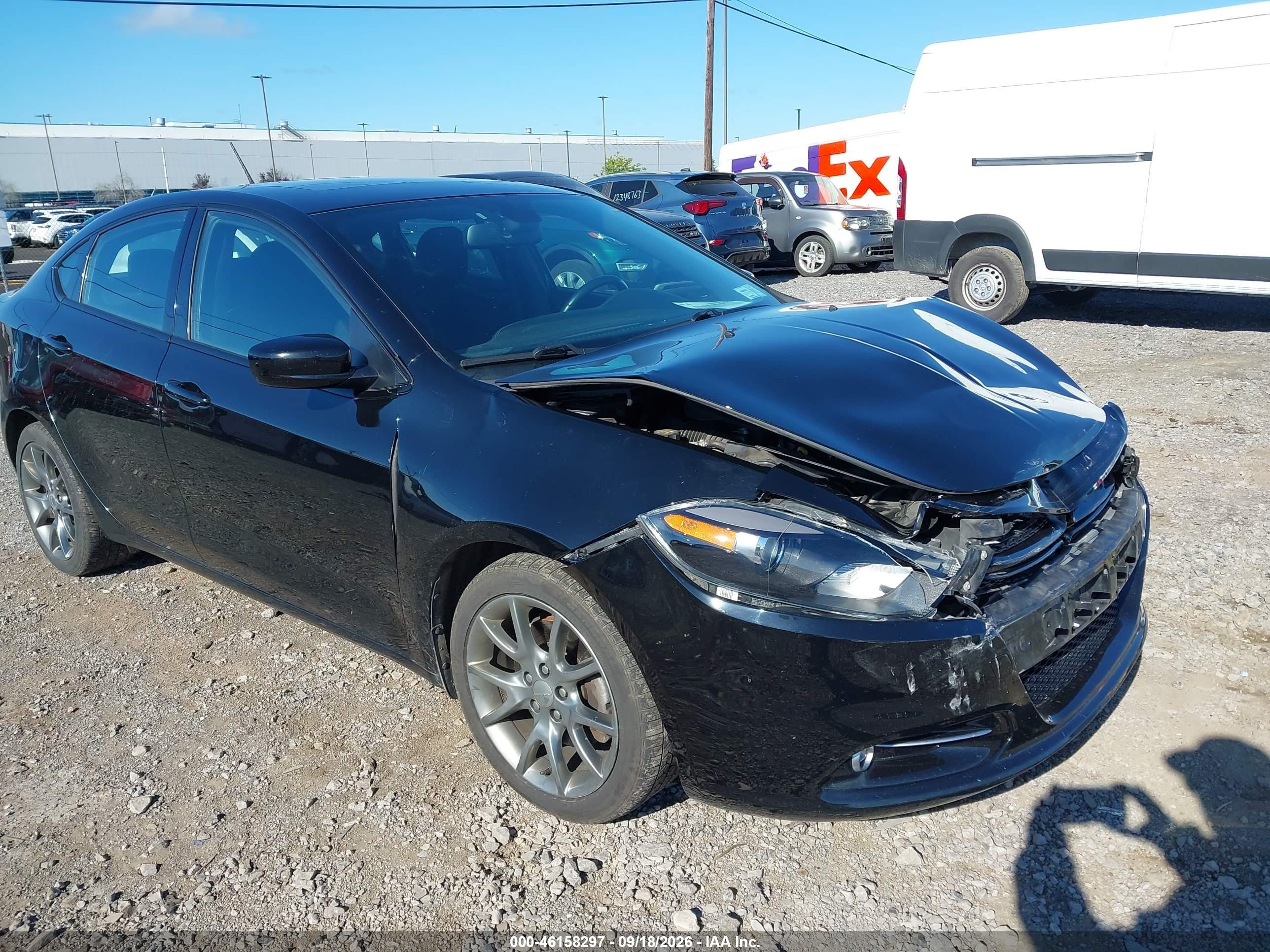 2015 Dodge Dart Sxt Black vin: 1C3CDFBB3FD140973