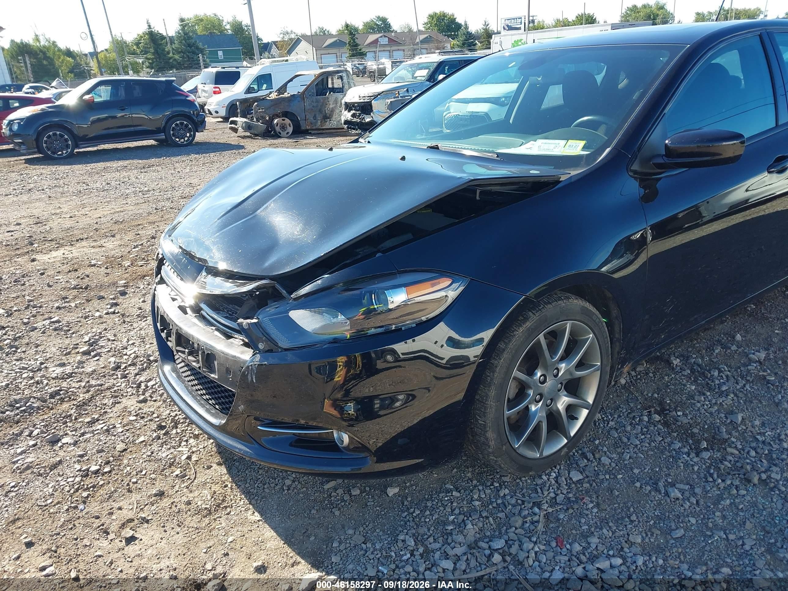 2015 Dodge Dart Sxt Black vin: 1C3CDFBB3FD140973