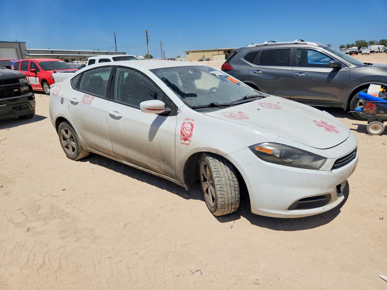 2015 Dodge Dart Sxt White vin: 1C3CDFBB3FD158521