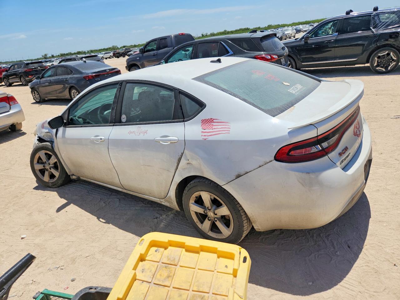 2015 Dodge Dart Sxt White vin: 1C3CDFBB3FD158521