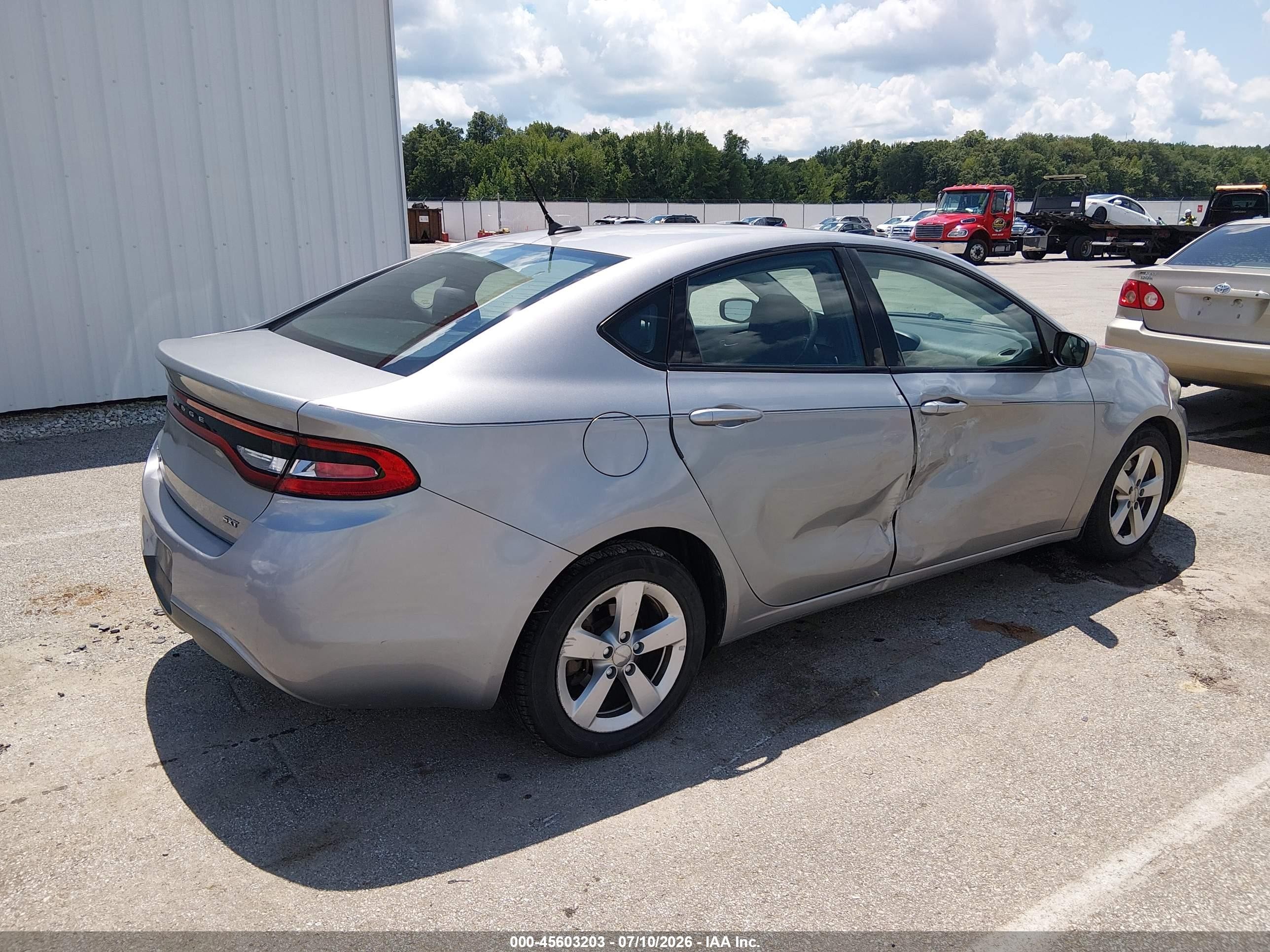 2015 Dodge Dart Sxt Silver vin: 1C3CDFBB3FD186786