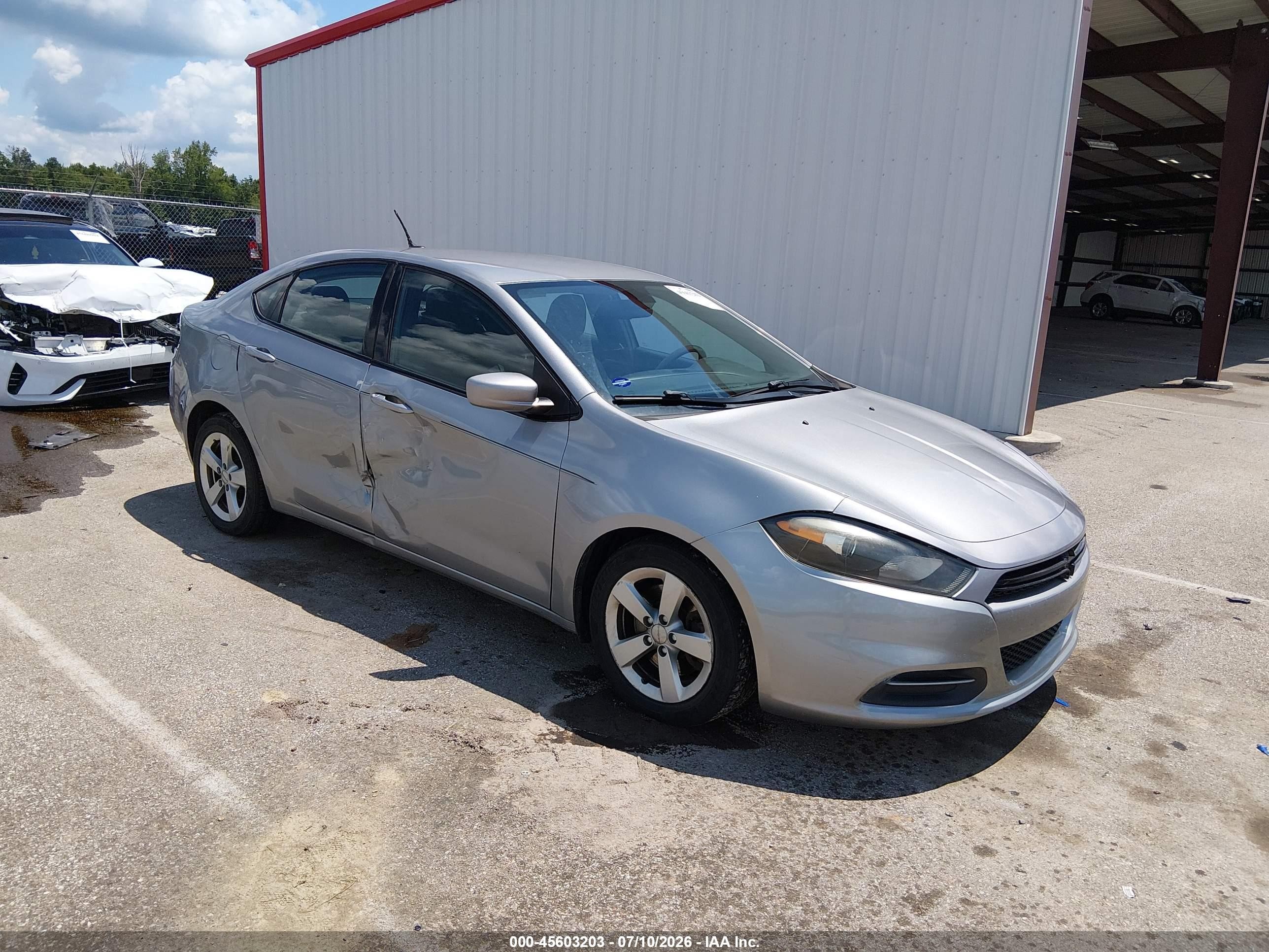 2015 Dodge Dart Sxt Silver vin: 1C3CDFBB3FD186786