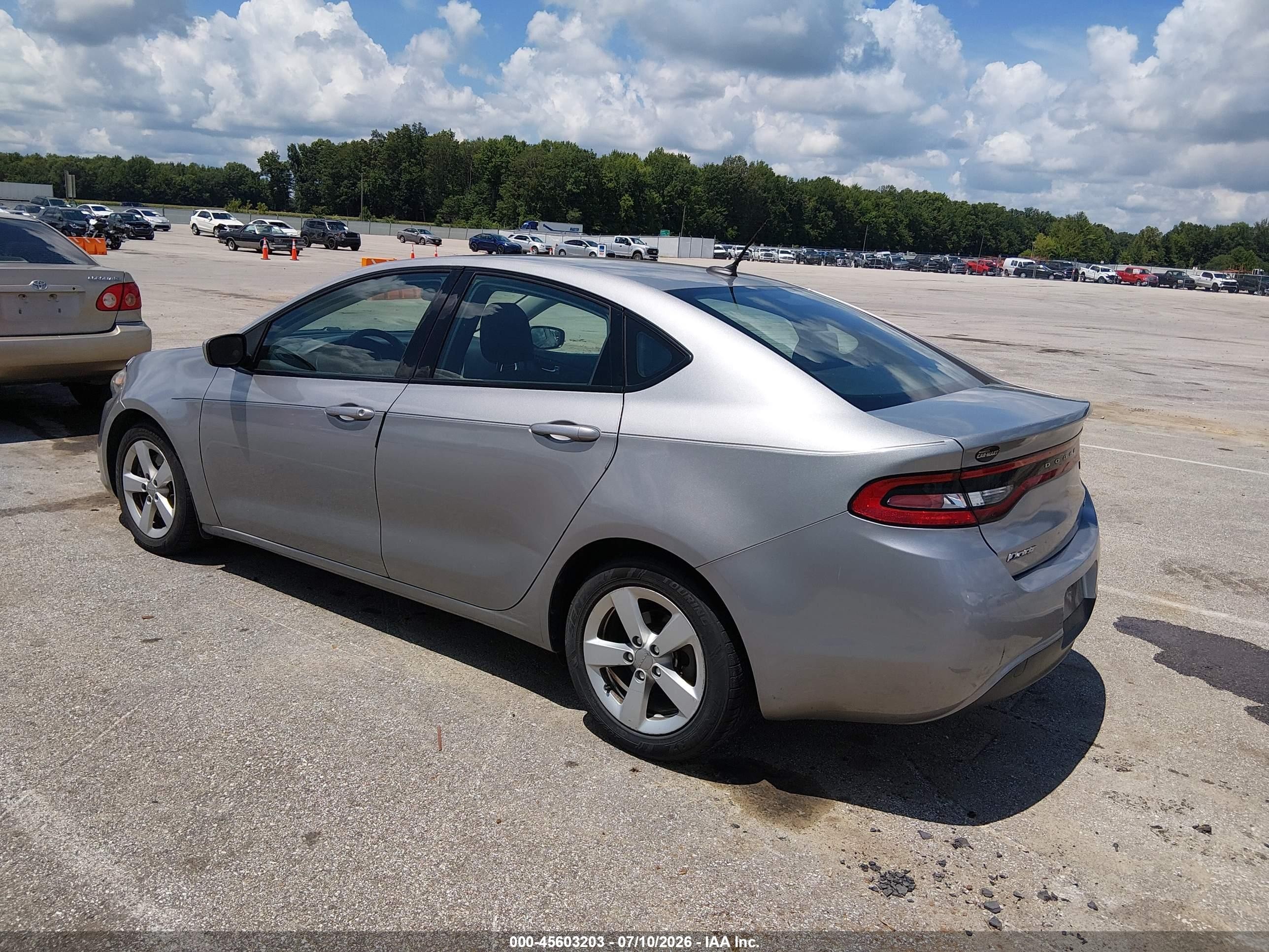 2015 Dodge Dart Sxt Silver vin: 1C3CDFBB3FD186786