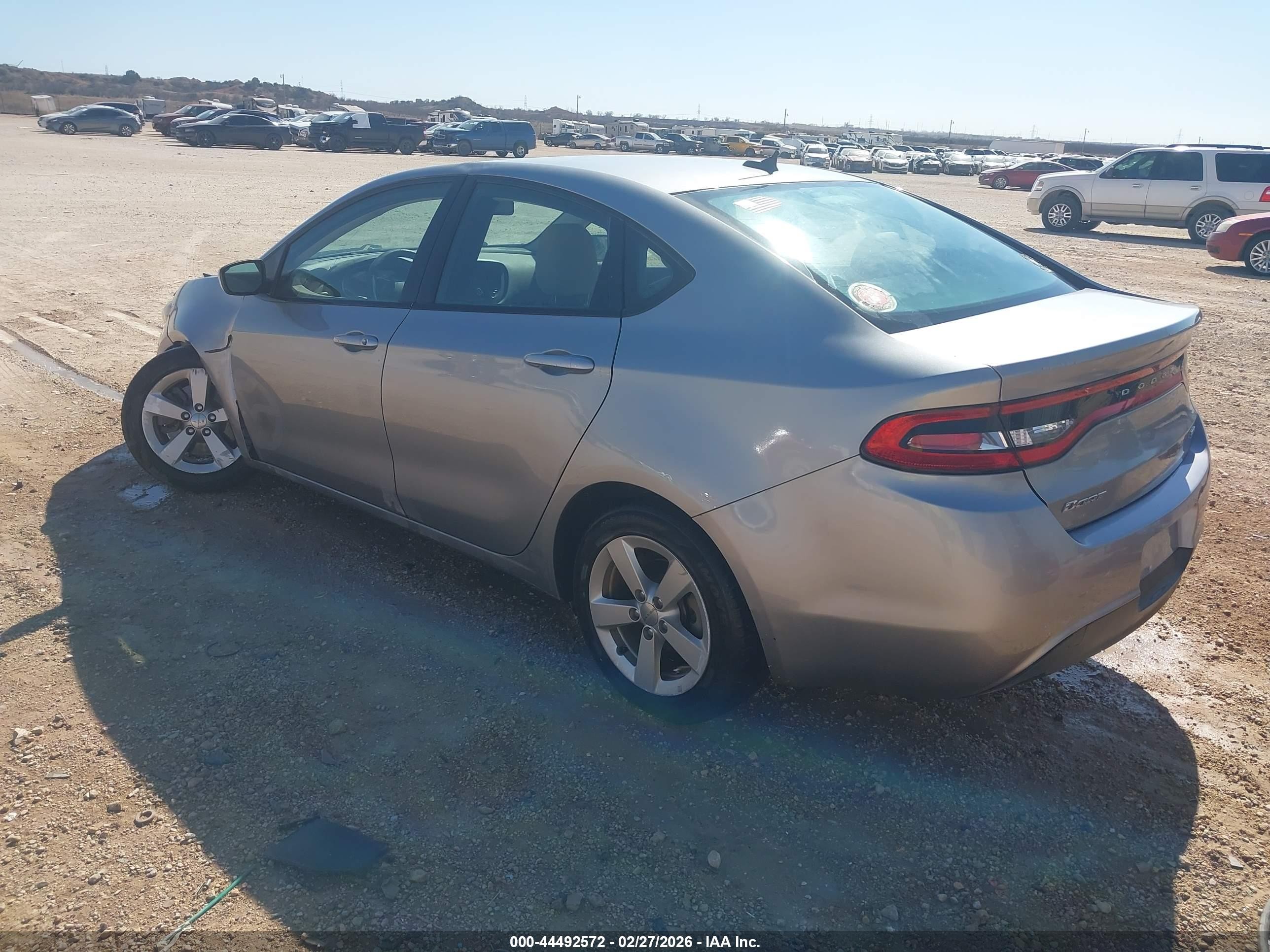 2015 Dodge Dart Sxt Silver vin: 1C3CDFBB3FD192992