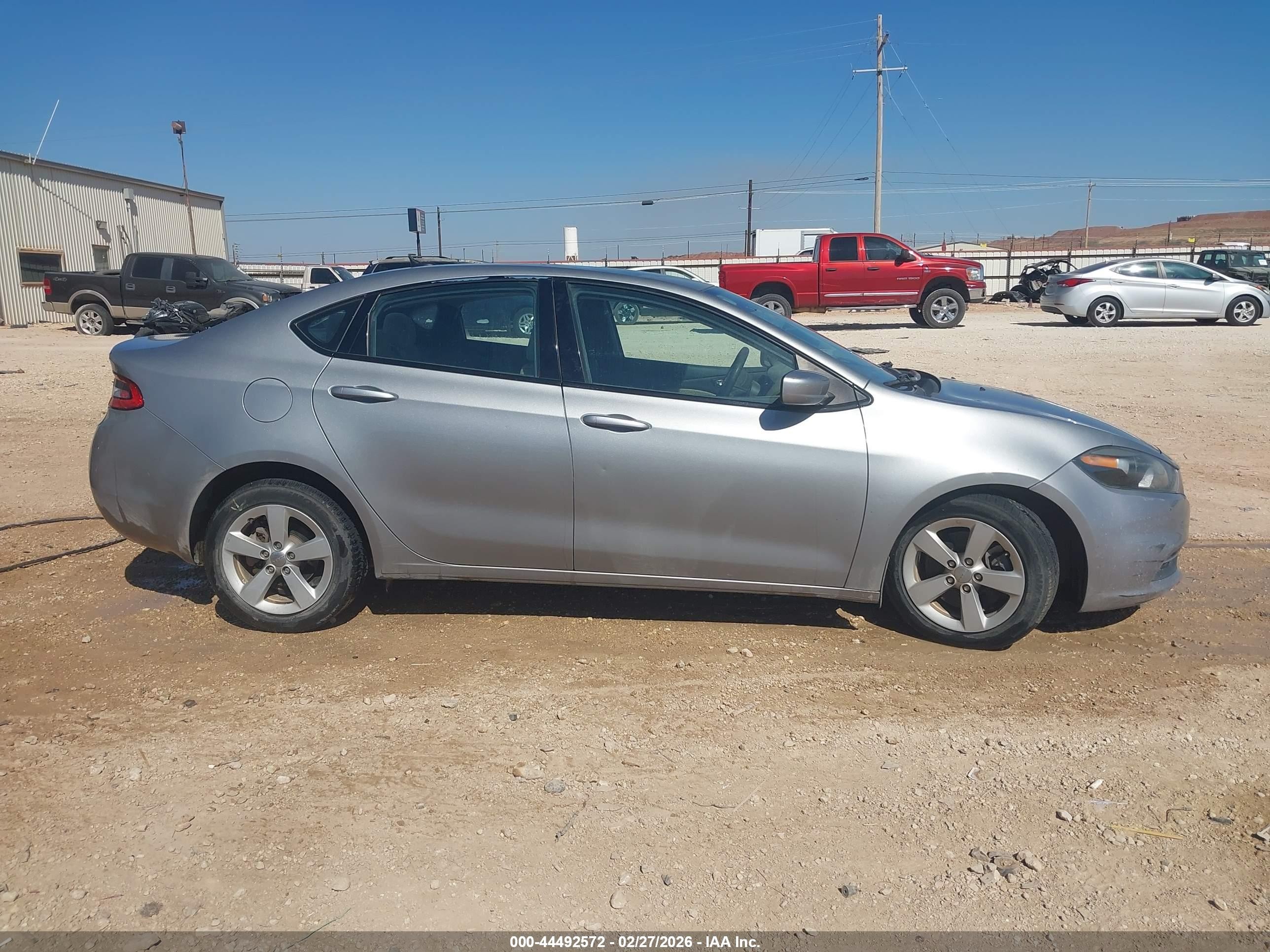 2015 Dodge Dart Sxt Silver vin: 1C3CDFBB3FD192992