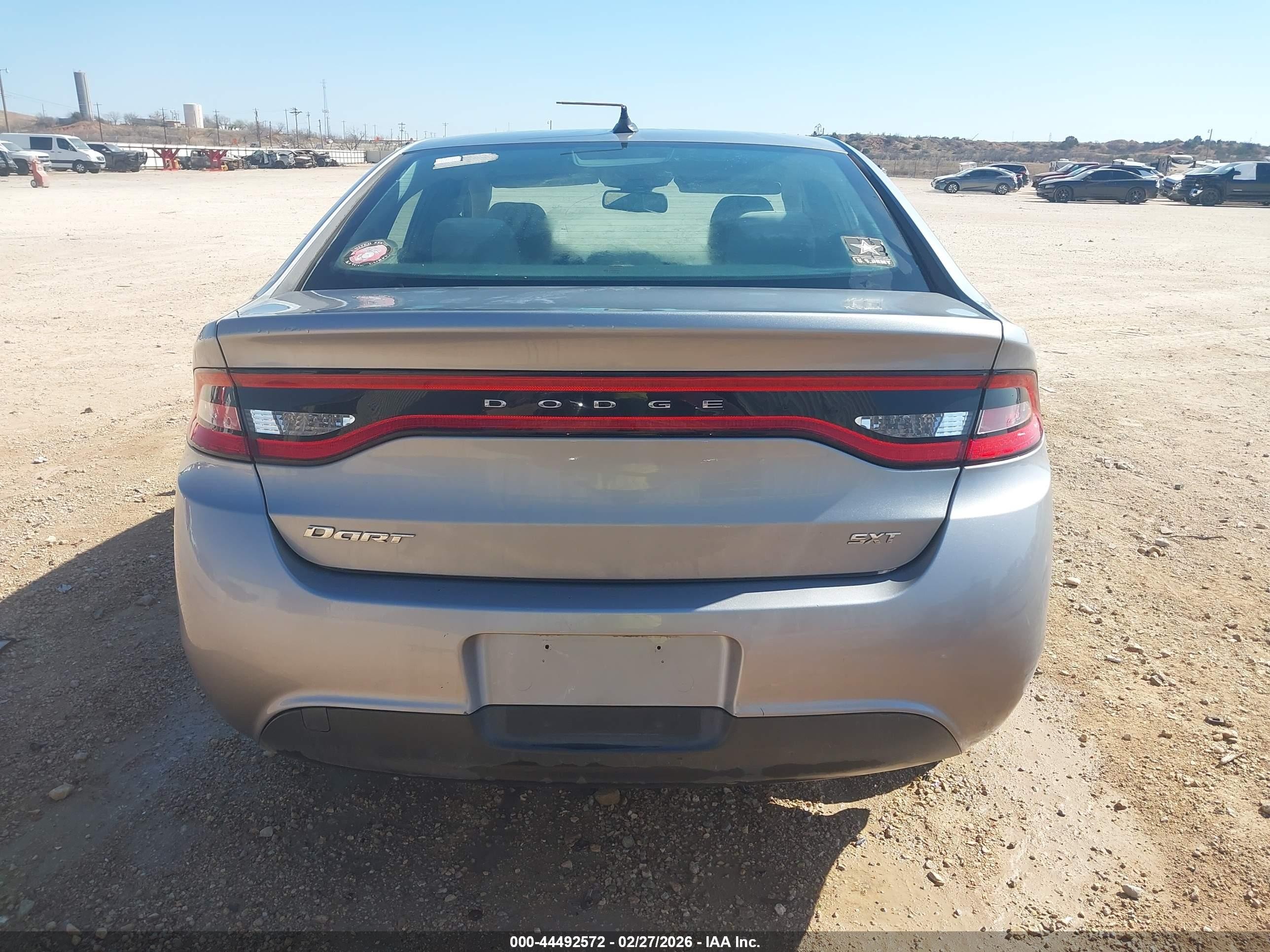 2015 Dodge Dart Sxt Silver vin: 1C3CDFBB3FD192992