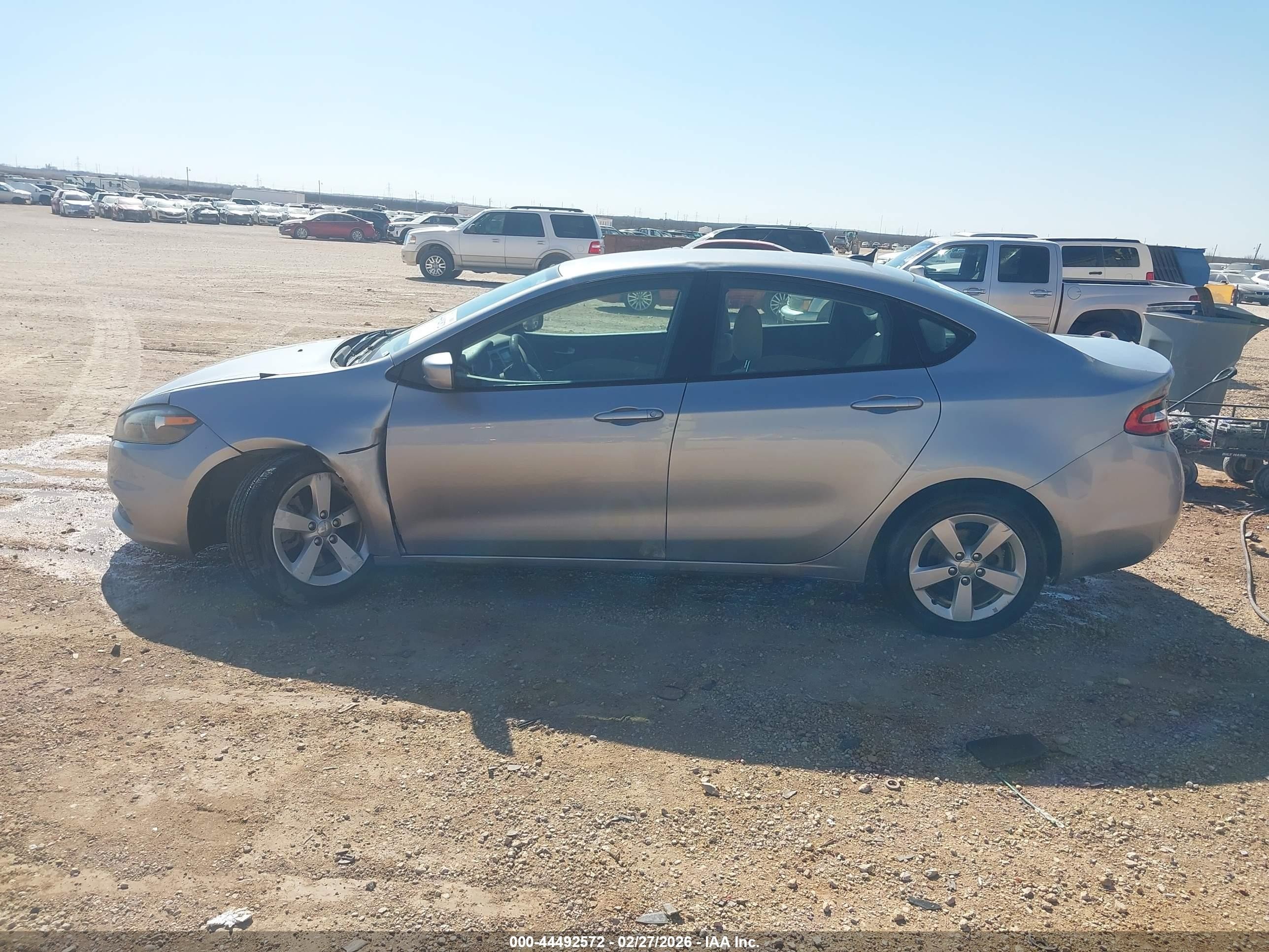 2015 Dodge Dart Sxt Silver vin: 1C3CDFBB3FD192992