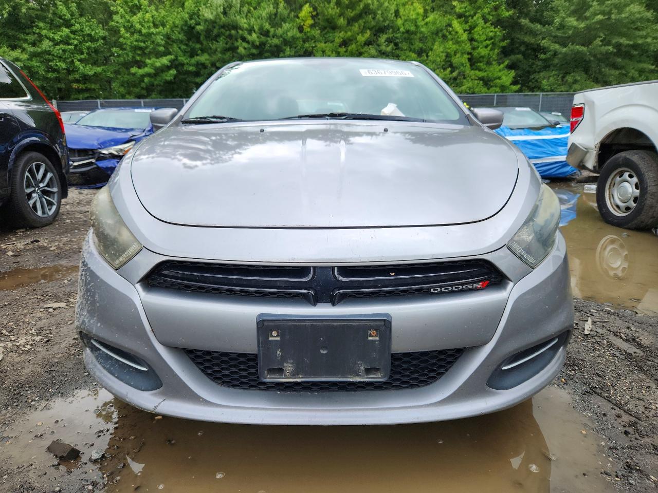 2015 Dodge Dart Sxt Silver vin: 1C3CDFBB3FD193463