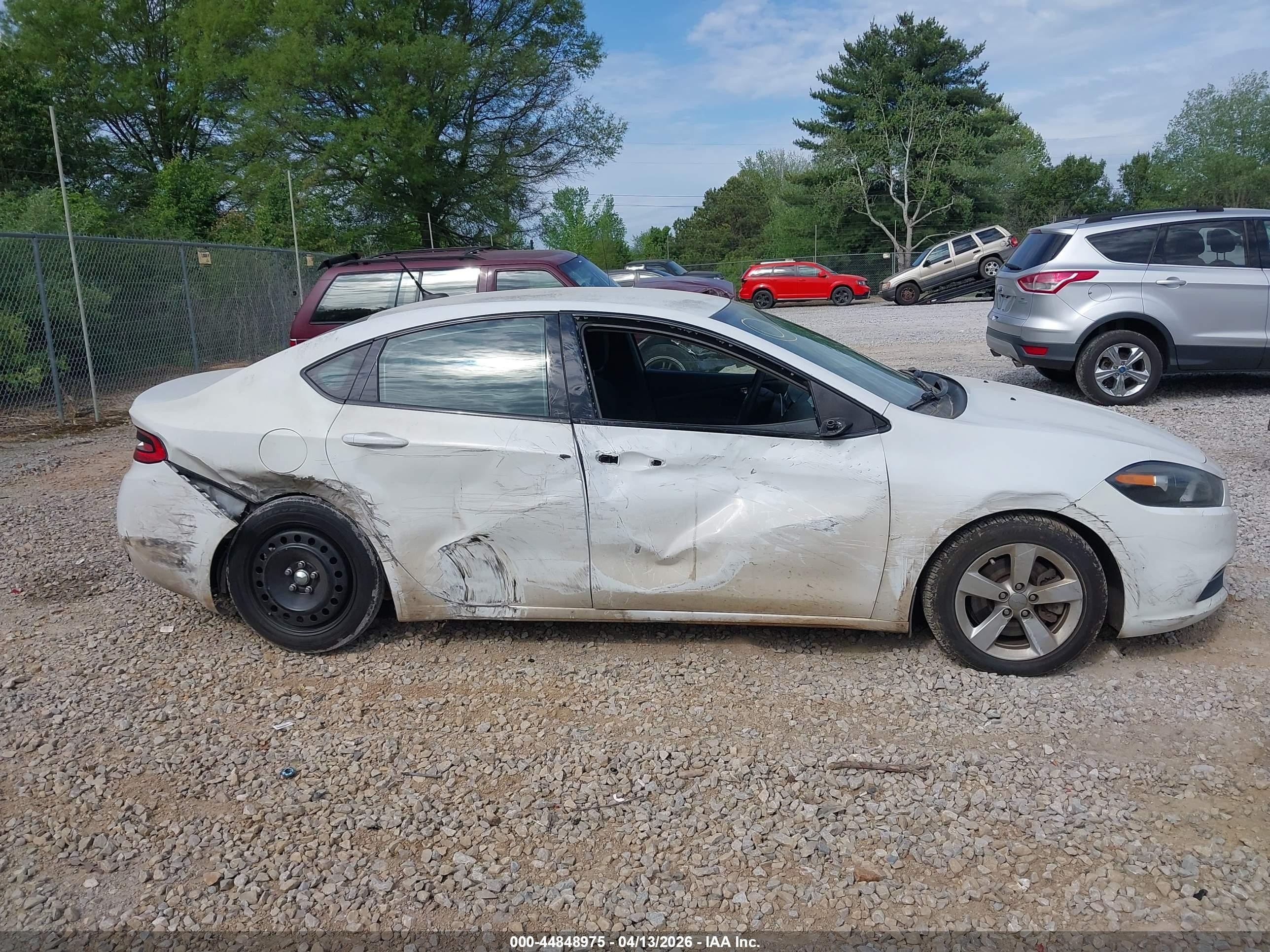 2015 Dodge Dart Sxt White vin: 1C3CDFBB3FD226817