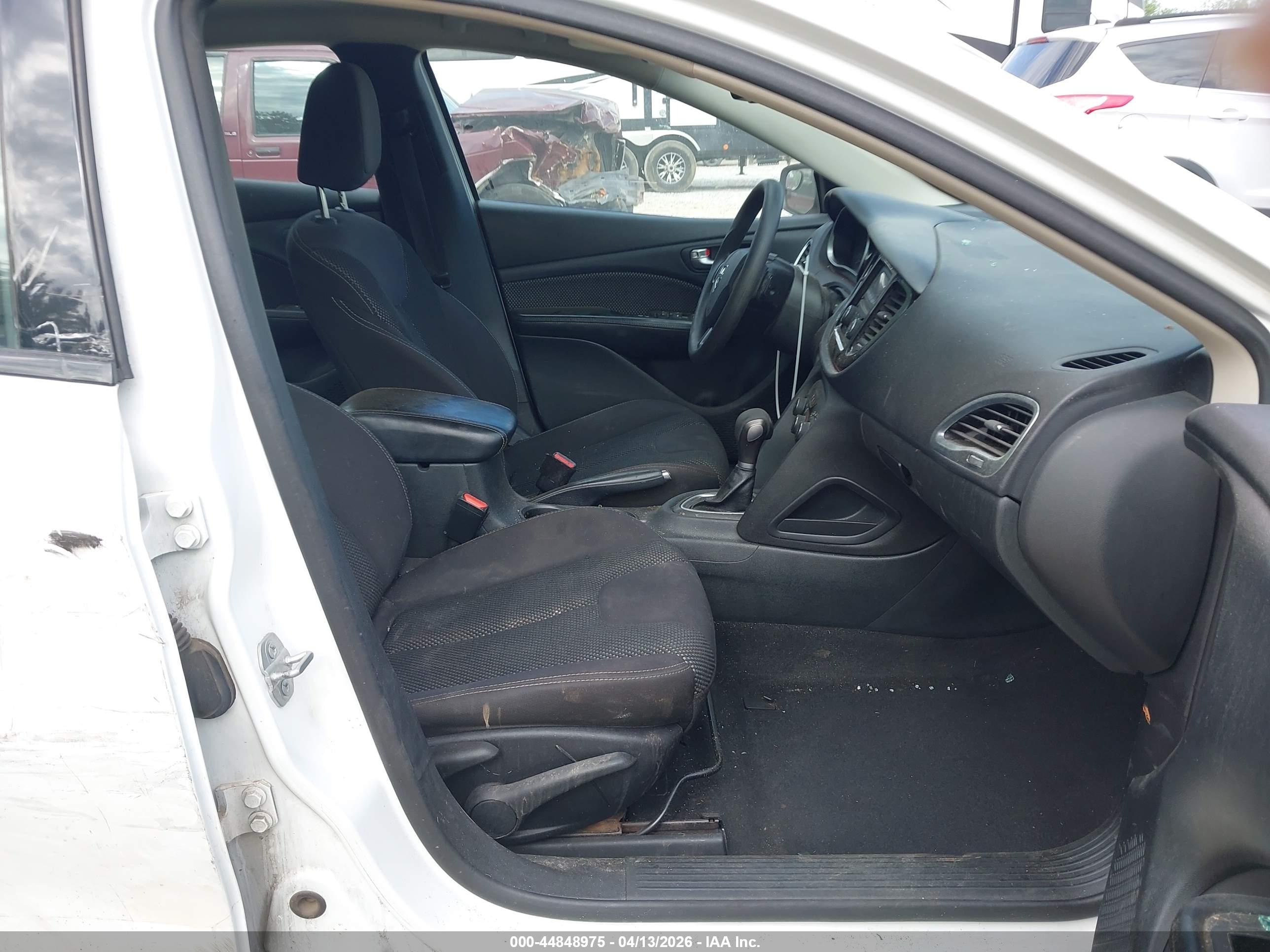 2015 Dodge Dart Sxt White vin: 1C3CDFBB3FD226817