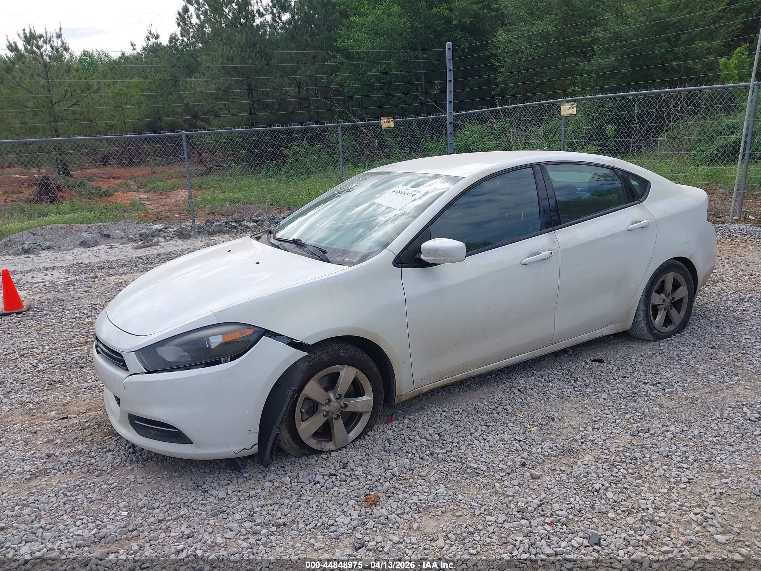 2015 Dodge Dart Sxt White vin: 1C3CDFBB3FD226817