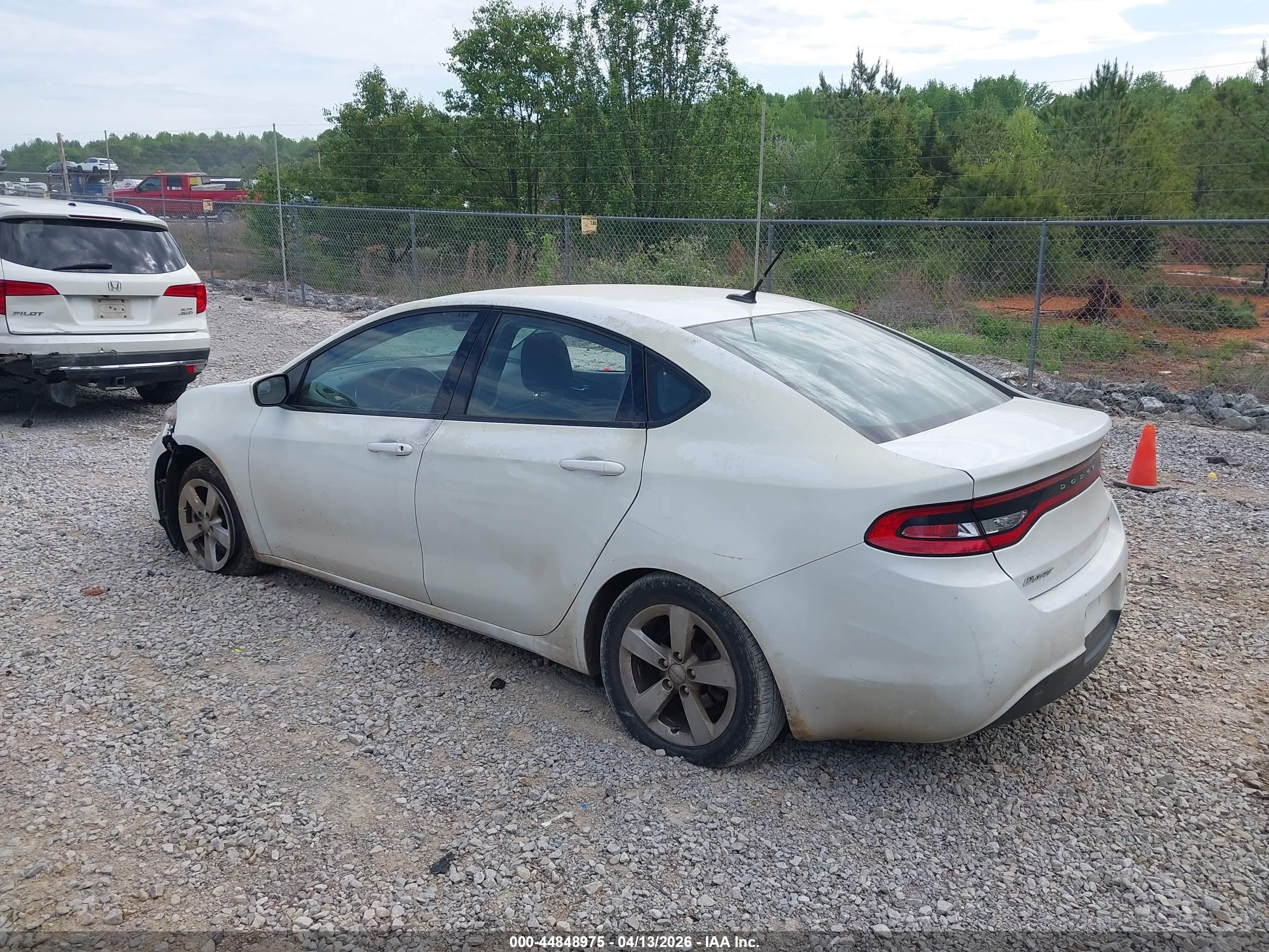 2015 Dodge Dart Sxt White vin: 1C3CDFBB3FD226817