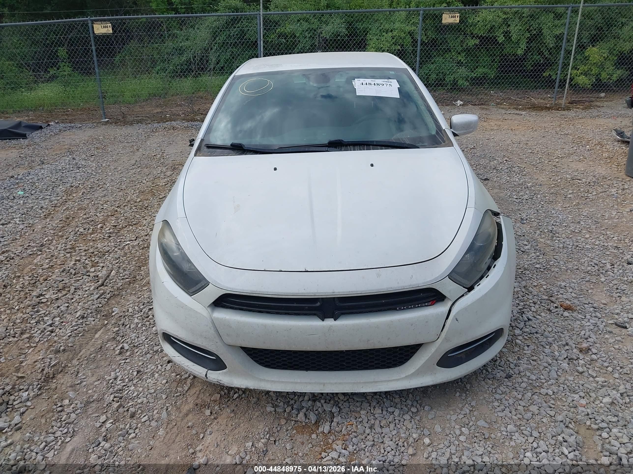 2015 Dodge Dart Sxt White vin: 1C3CDFBB3FD226817