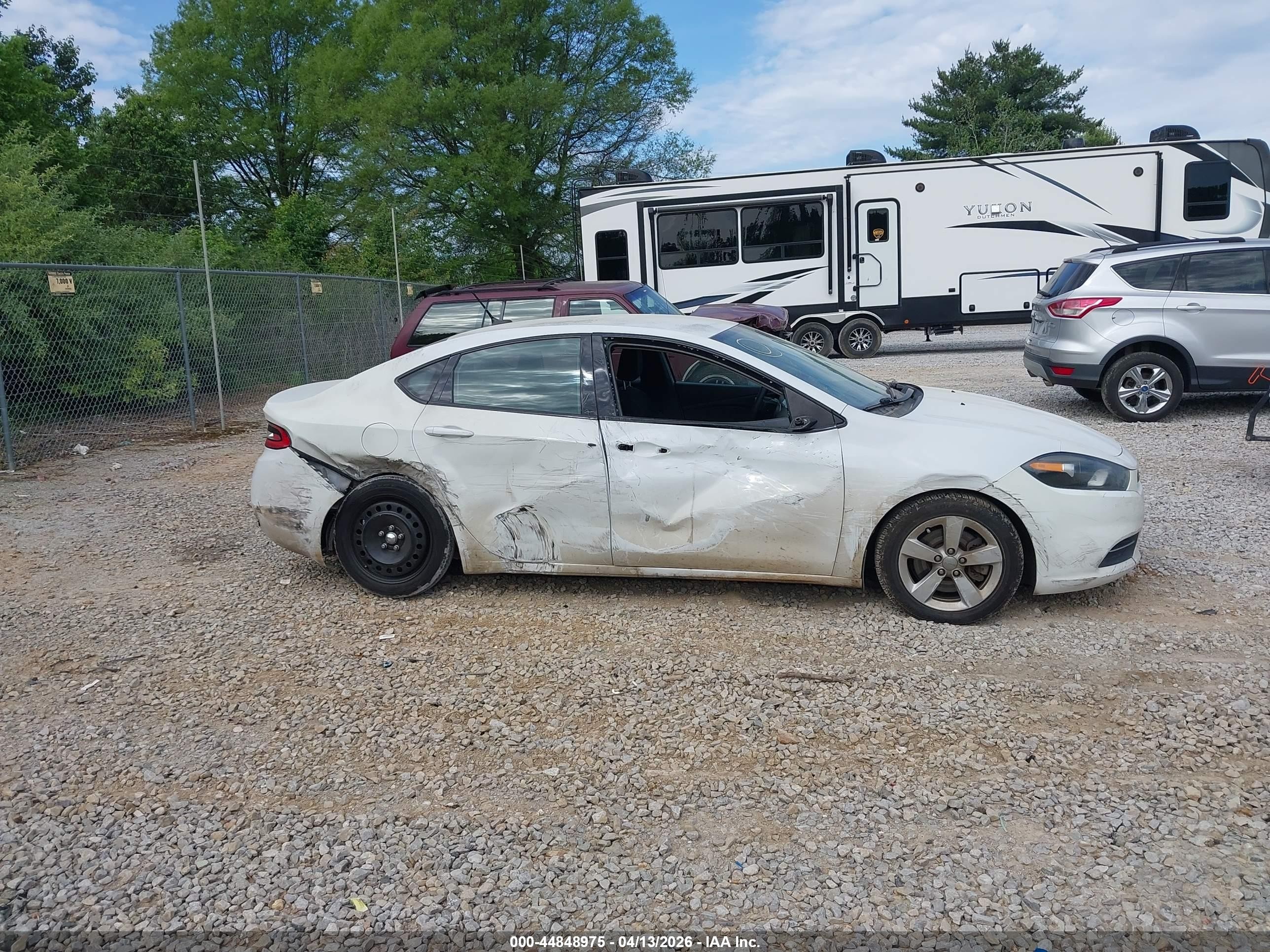 2015 Dodge Dart Sxt White vin: 1C3CDFBB3FD226817