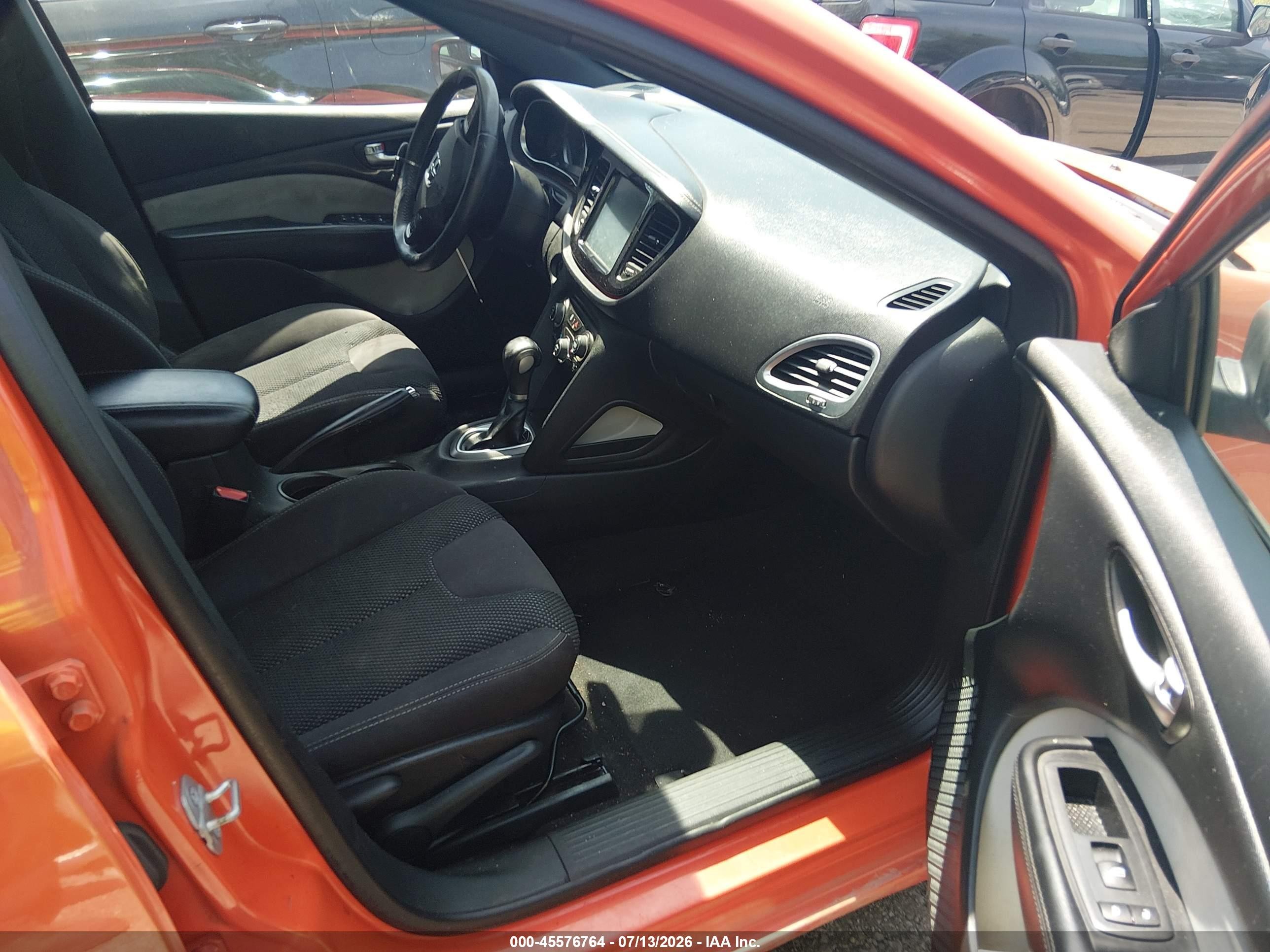 2015 Dodge Dart Sxt Orange vin: 1C3CDFBB3FD252947