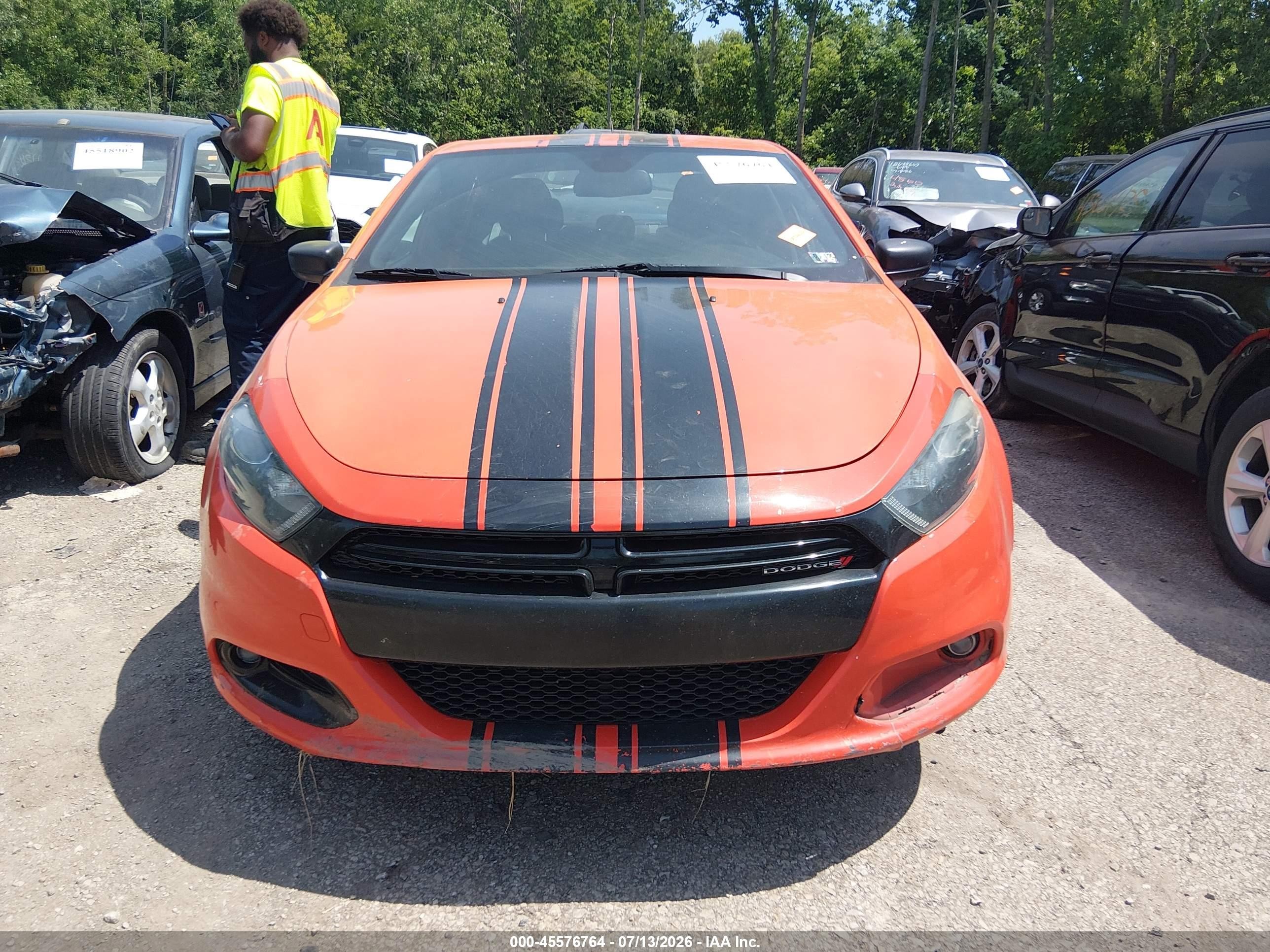 2015 Dodge Dart Sxt Orange vin: 1C3CDFBB3FD252947