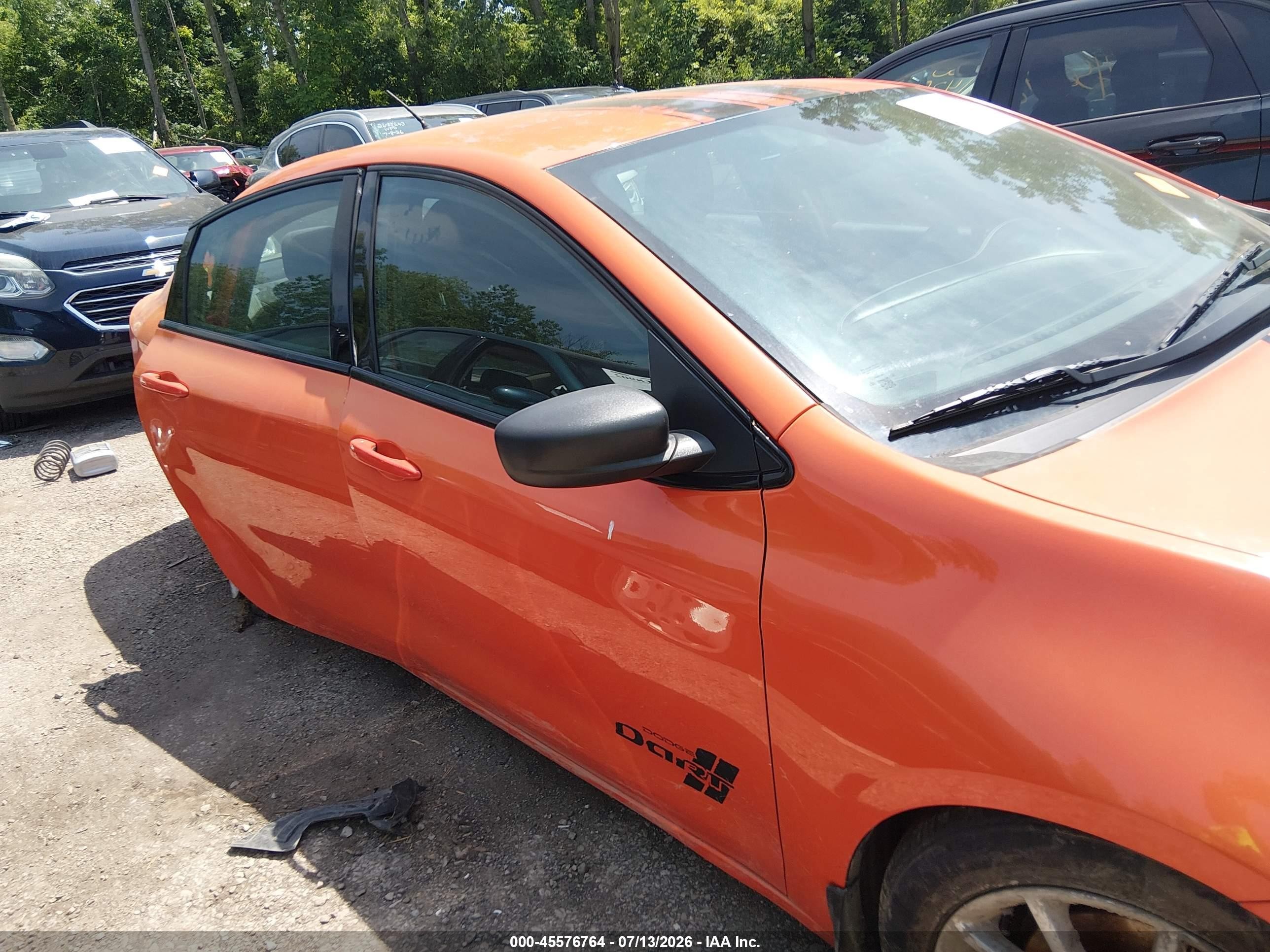 2015 Dodge Dart Sxt Orange vin: 1C3CDFBB3FD252947