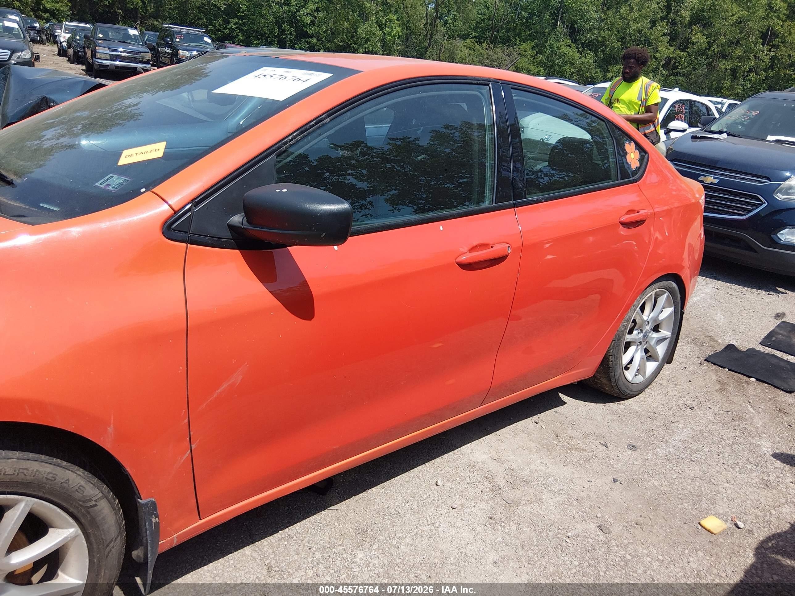 2015 Dodge Dart Sxt Orange vin: 1C3CDFBB3FD252947
