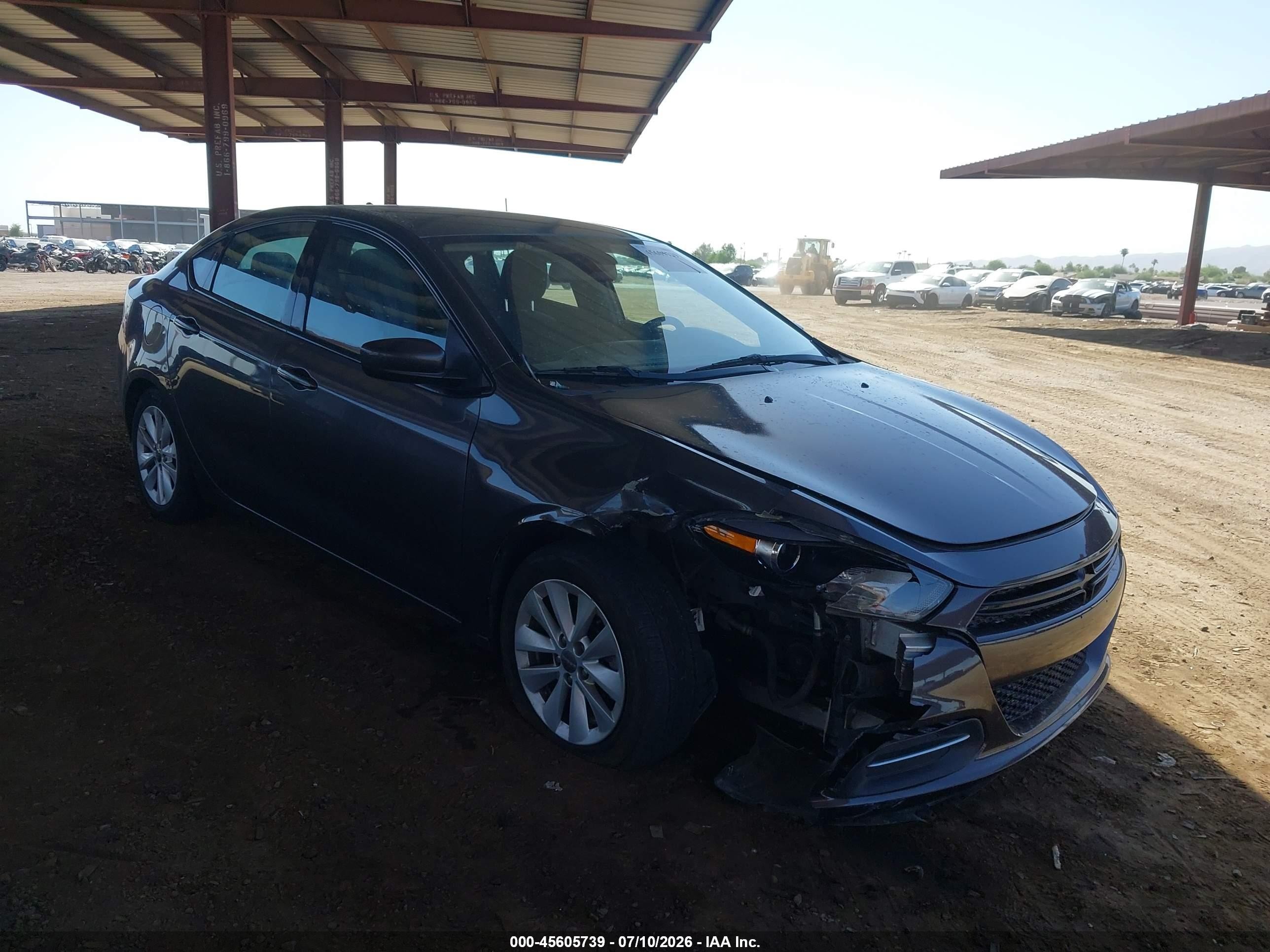 2015 Dodge Dart Sxt Gray vin: 1C3CDFBB3FD281848