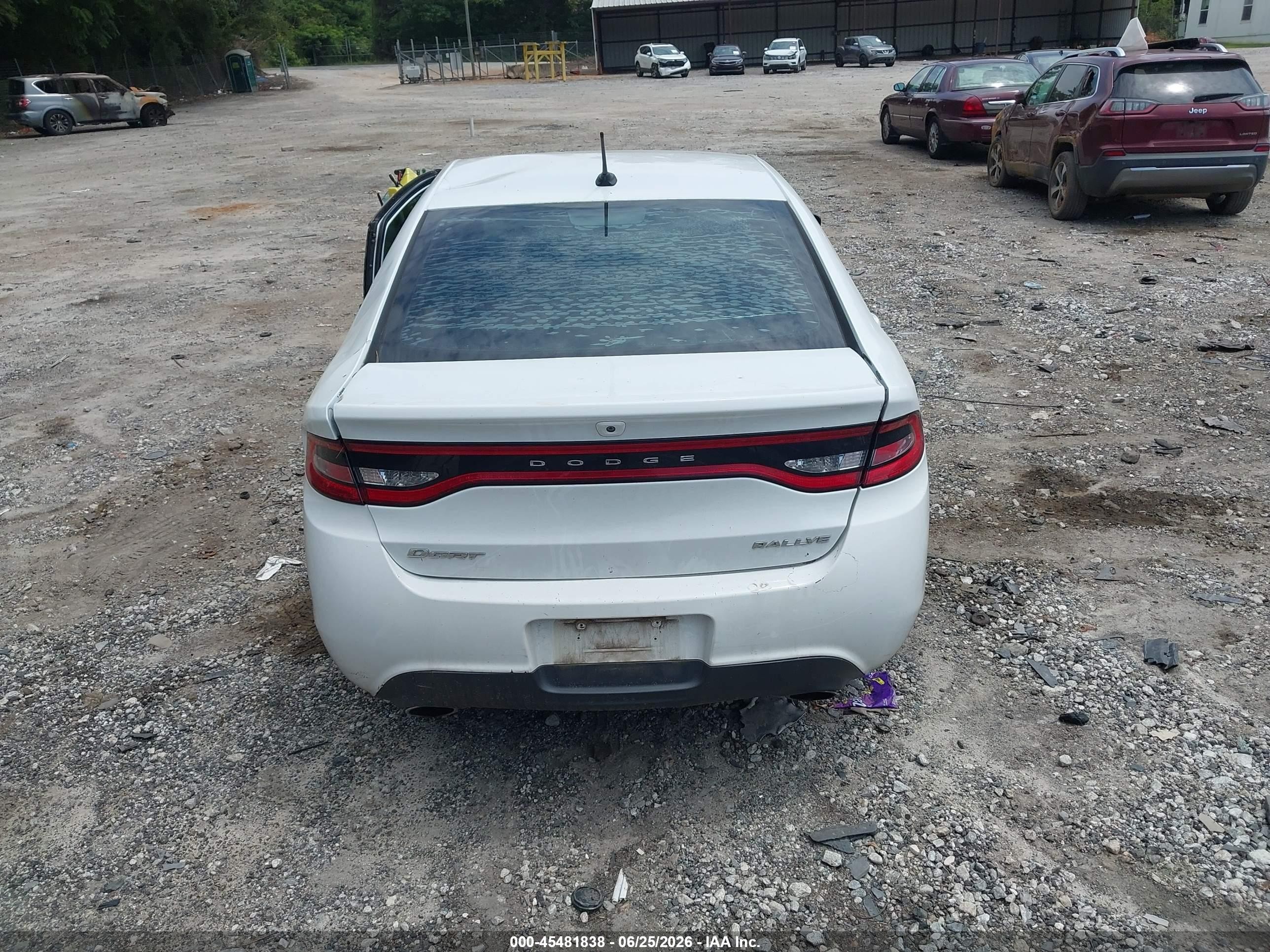 2015 Dodge Dart Sxt White vin: 1C3CDFBB3FD301970