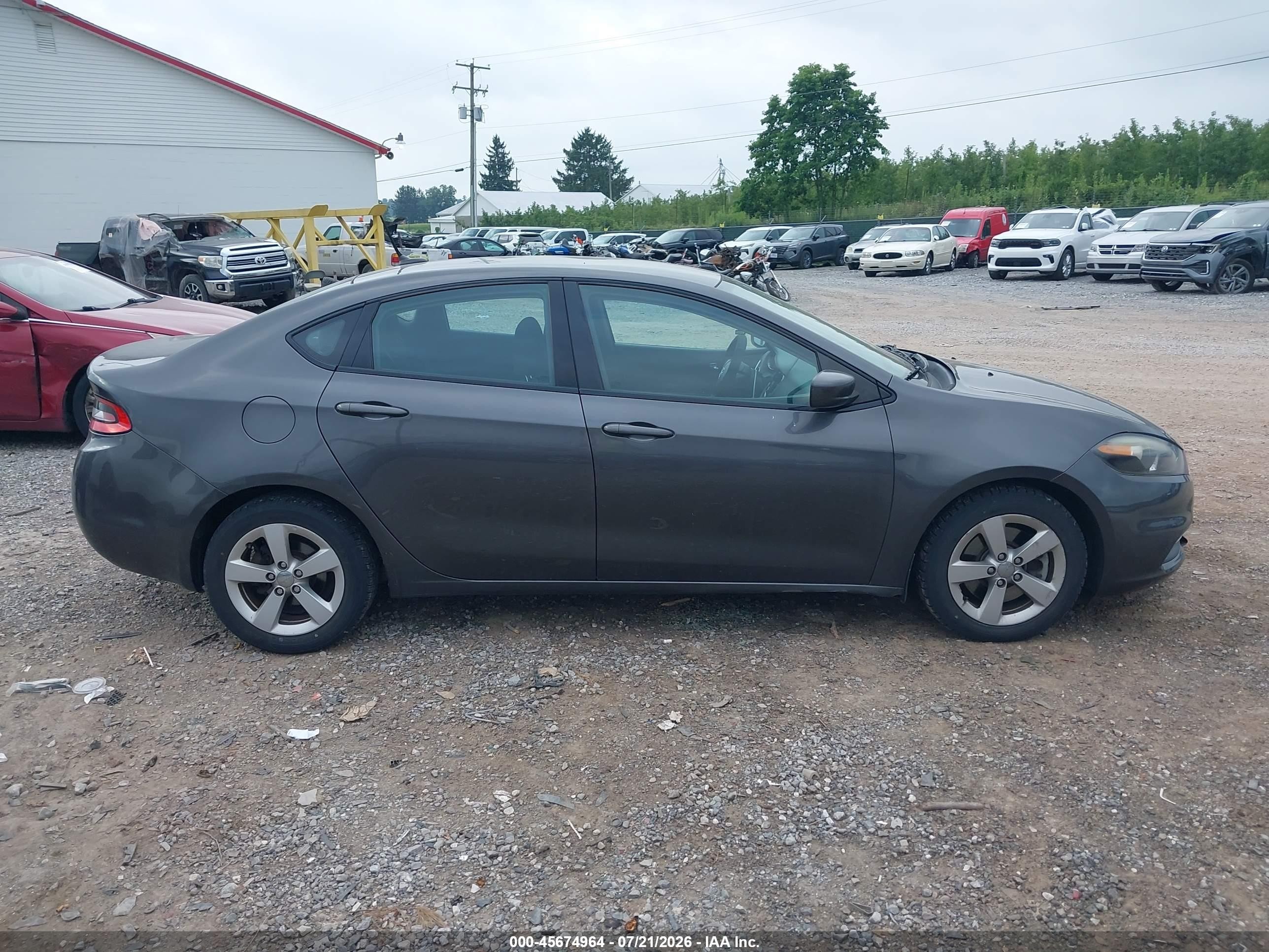 2015 Dodge Dart Sxt Gray vin: 1C3CDFBB3FD306442