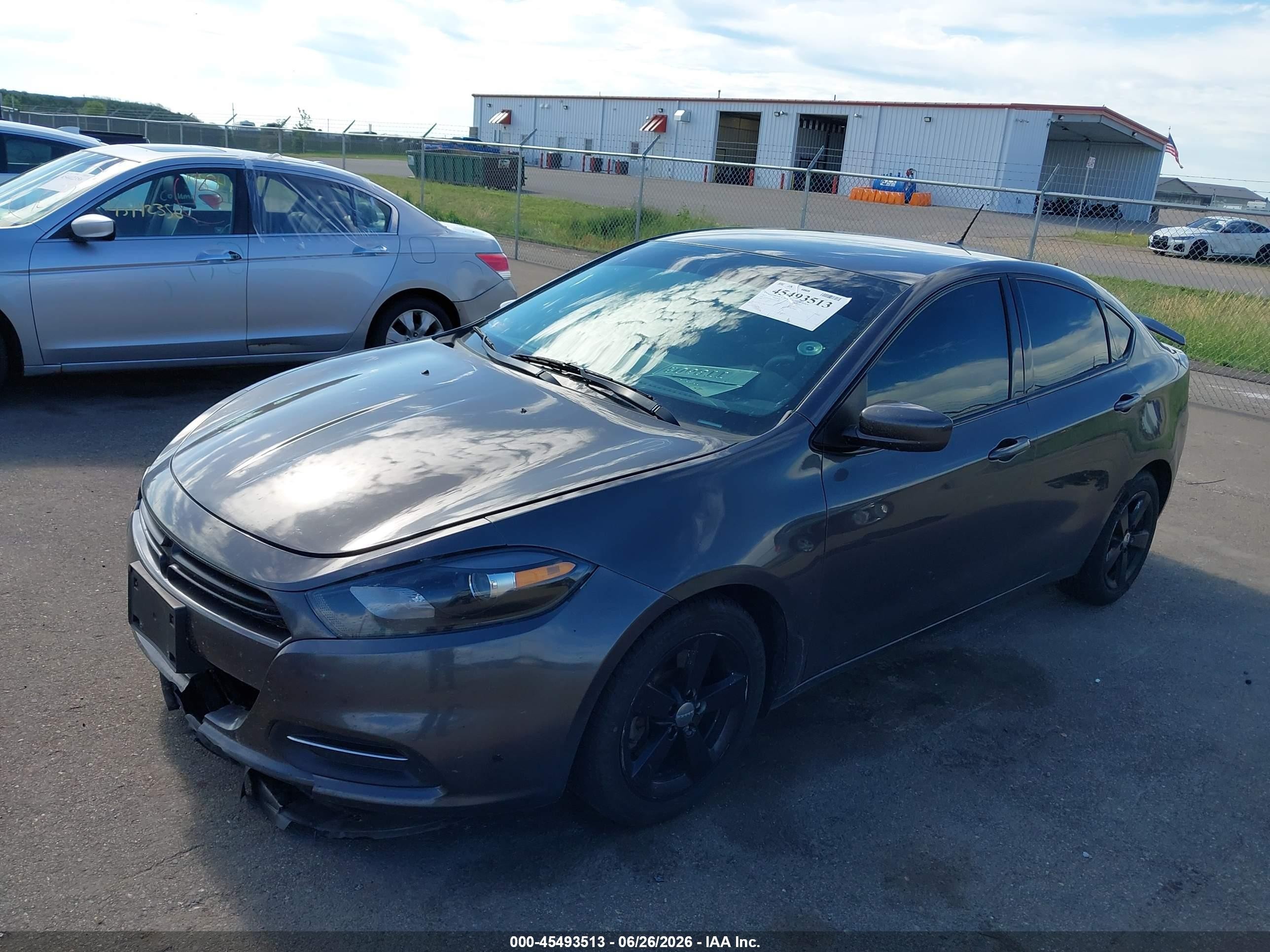 2015 Dodge Dart Sxt Gray vin: 1C3CDFBB3FD364440