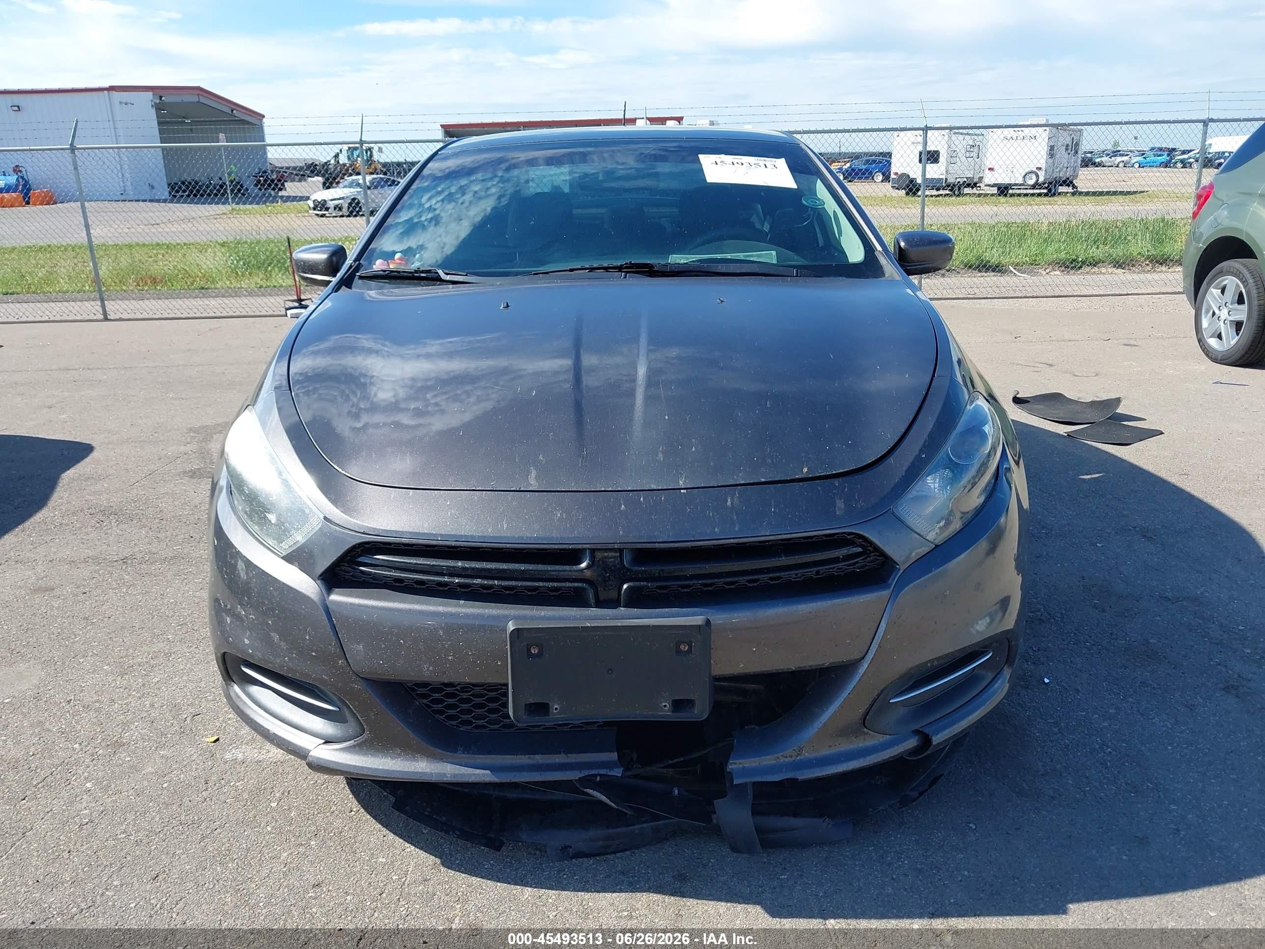 2015 Dodge Dart Sxt Gray vin: 1C3CDFBB3FD364440