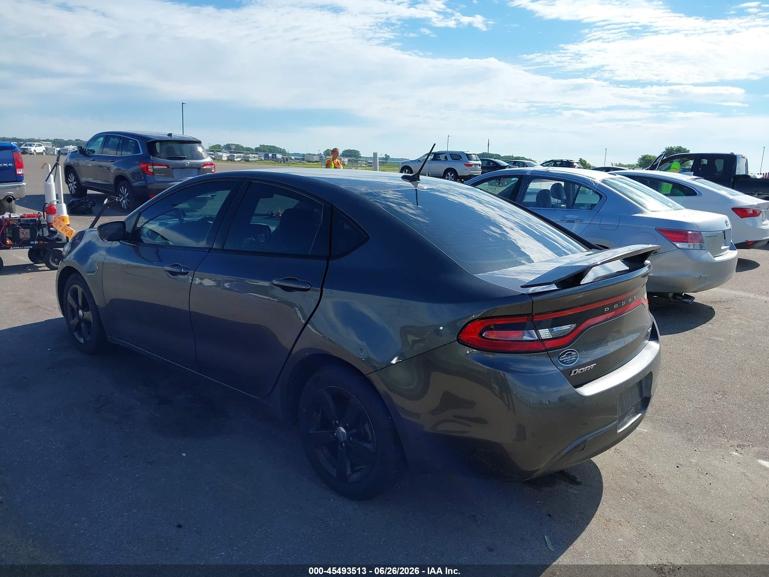 2015 Dodge Dart Sxt Gray vin: 1C3CDFBB3FD364440