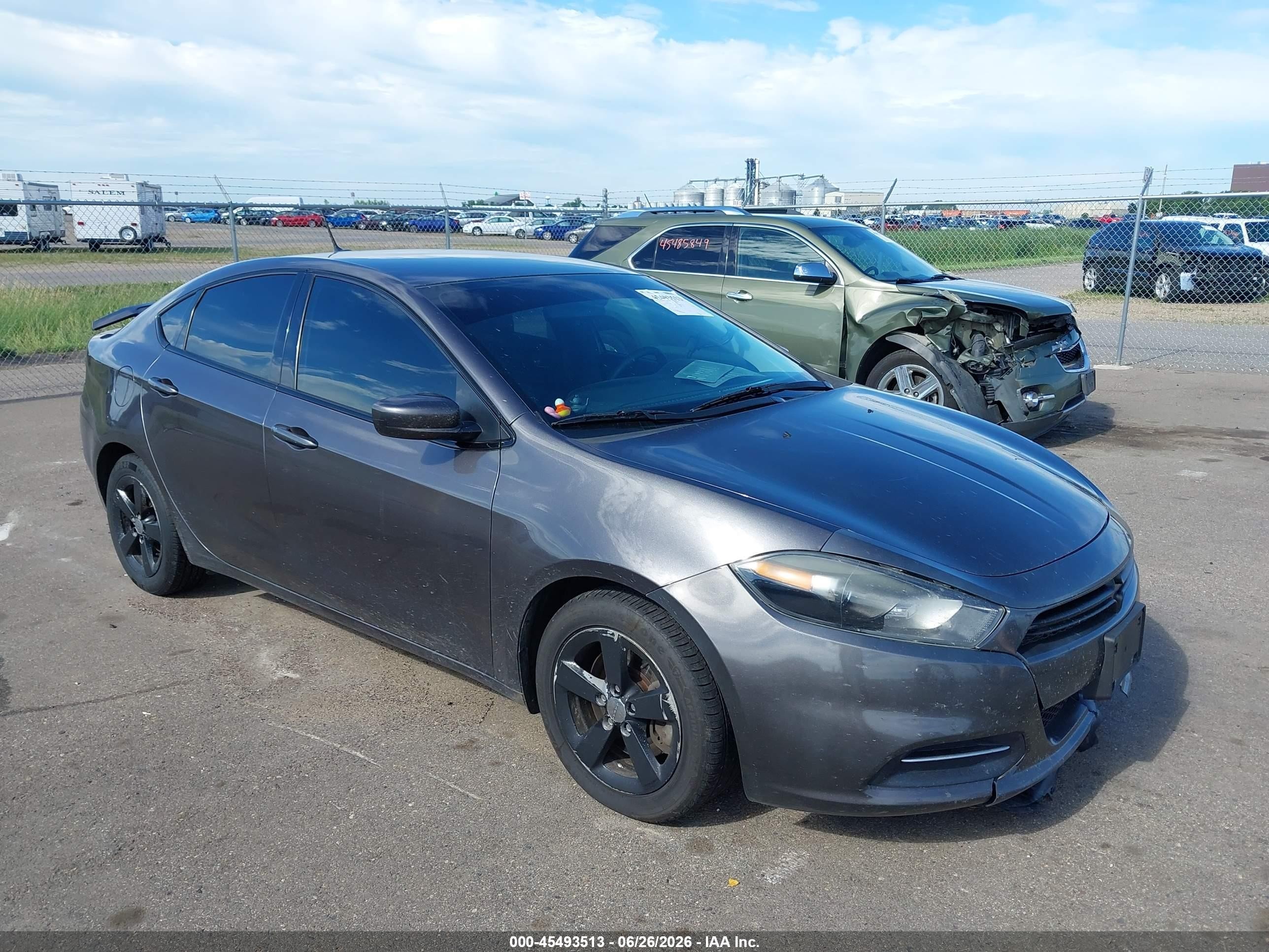 2015 Dodge Dart Sxt Gray vin: 1C3CDFBB3FD364440
