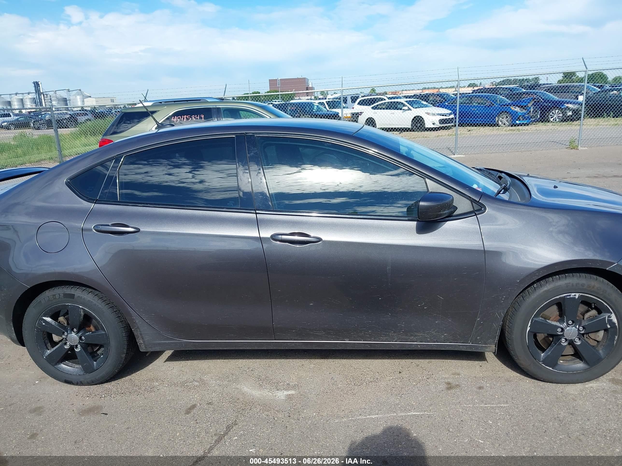 2015 Dodge Dart Sxt Gray vin: 1C3CDFBB3FD364440