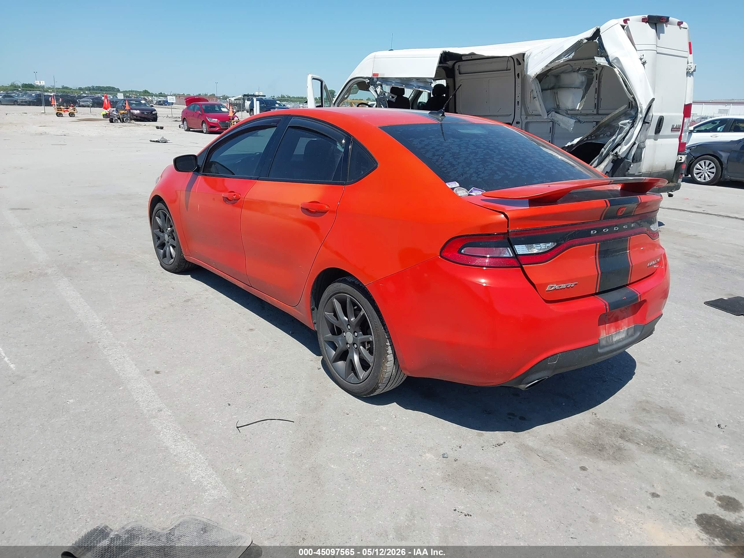 2015 Dodge Dart Sxt Orange vin: 1C3CDFBB3FD375843
