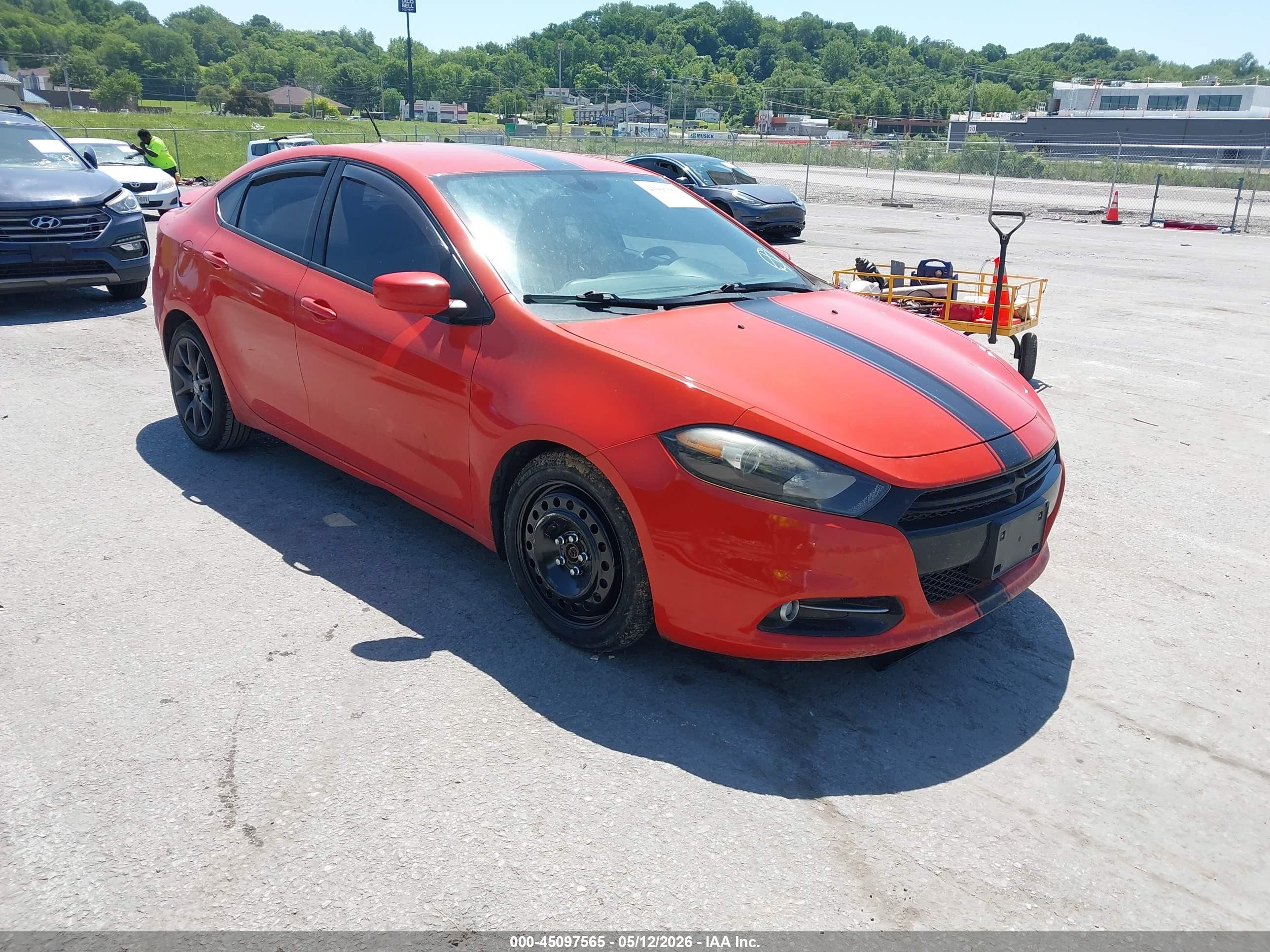 2015 Dodge Dart Sxt Orange vin: 1C3CDFBB3FD375843