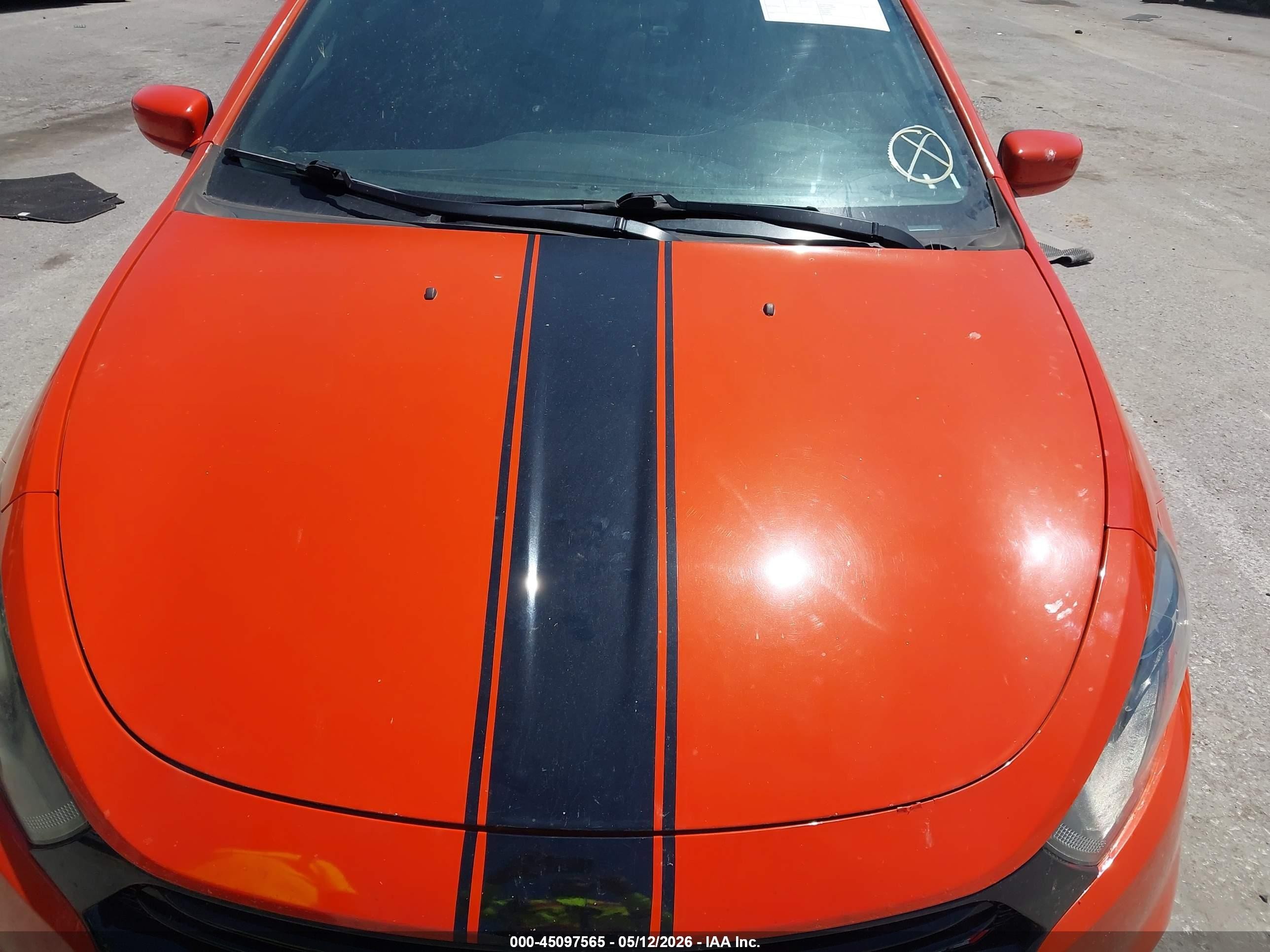 2015 Dodge Dart Sxt Orange vin: 1C3CDFBB3FD375843
