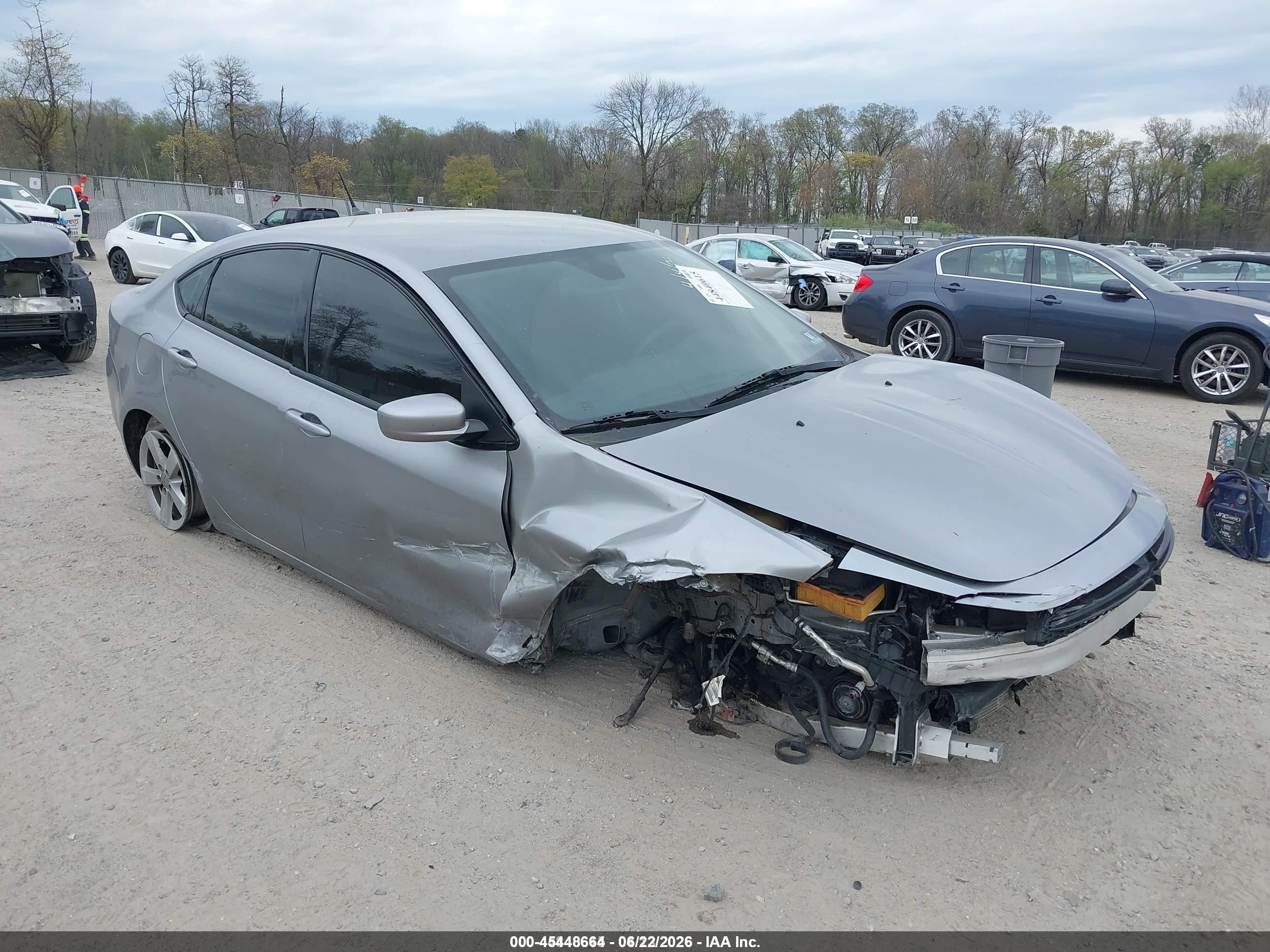 2015 Dodge Dart Sxt Silver vin: 1C3CDFBB3FD420425