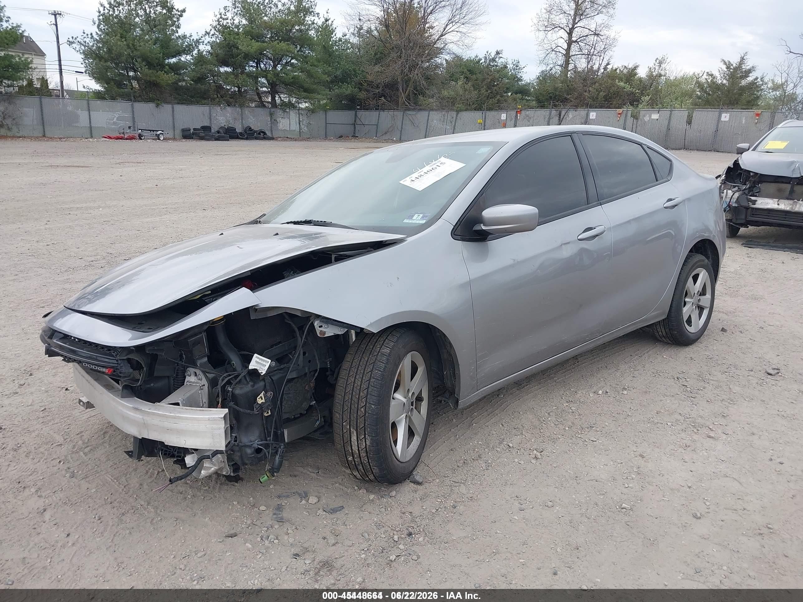 2015 Dodge Dart Sxt Silver vin: 1C3CDFBB3FD420425