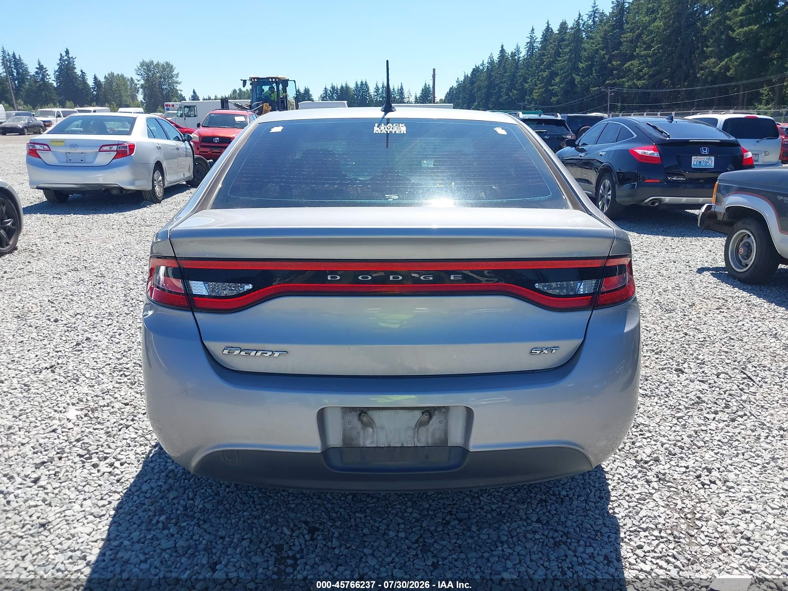 2016 Dodge Dart Sxt Silver vin: 1C3CDFBB3GD515536