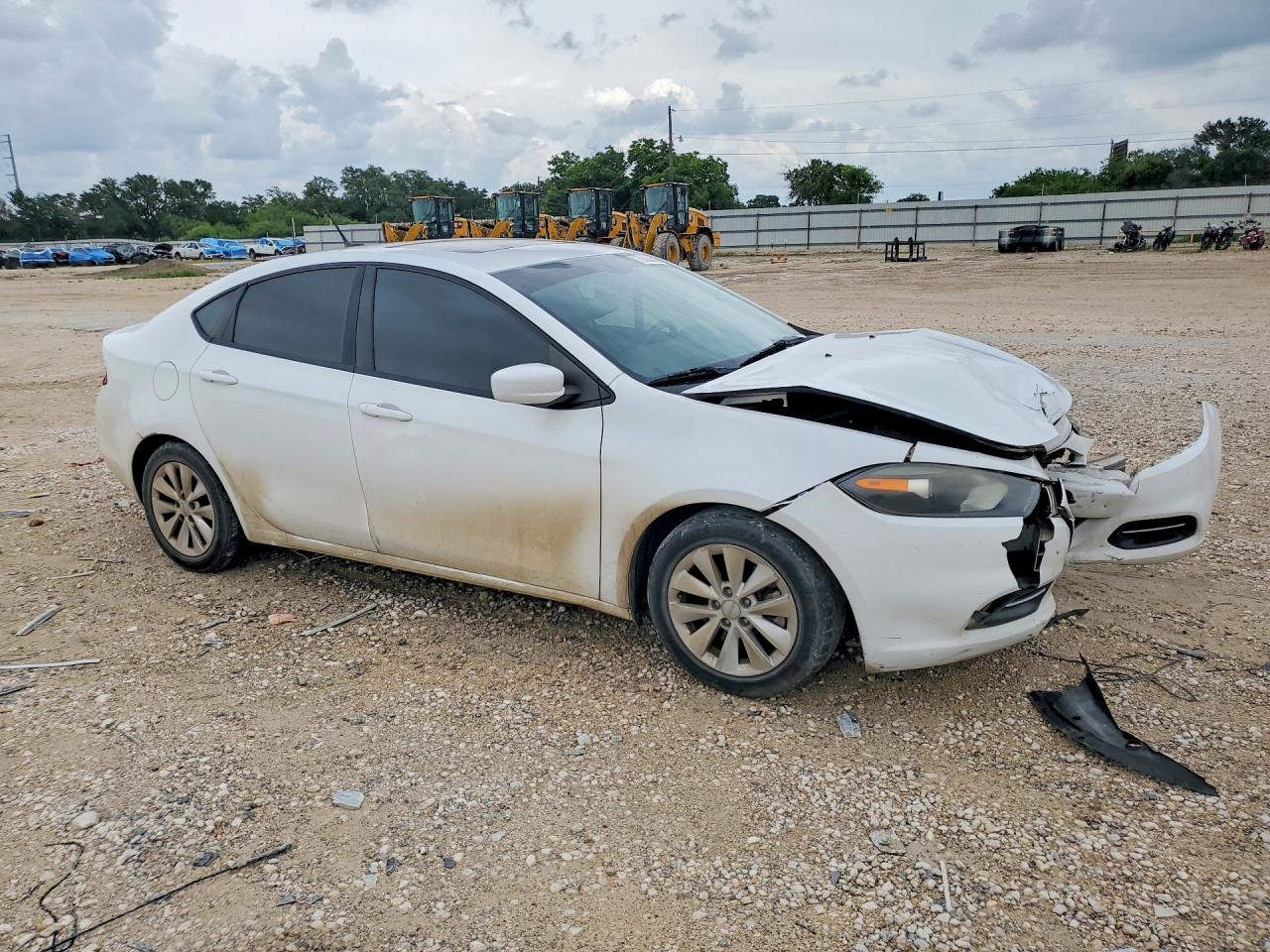2014 Dodge Dart Sxt White vin: 1C3CDFBB4ED675115