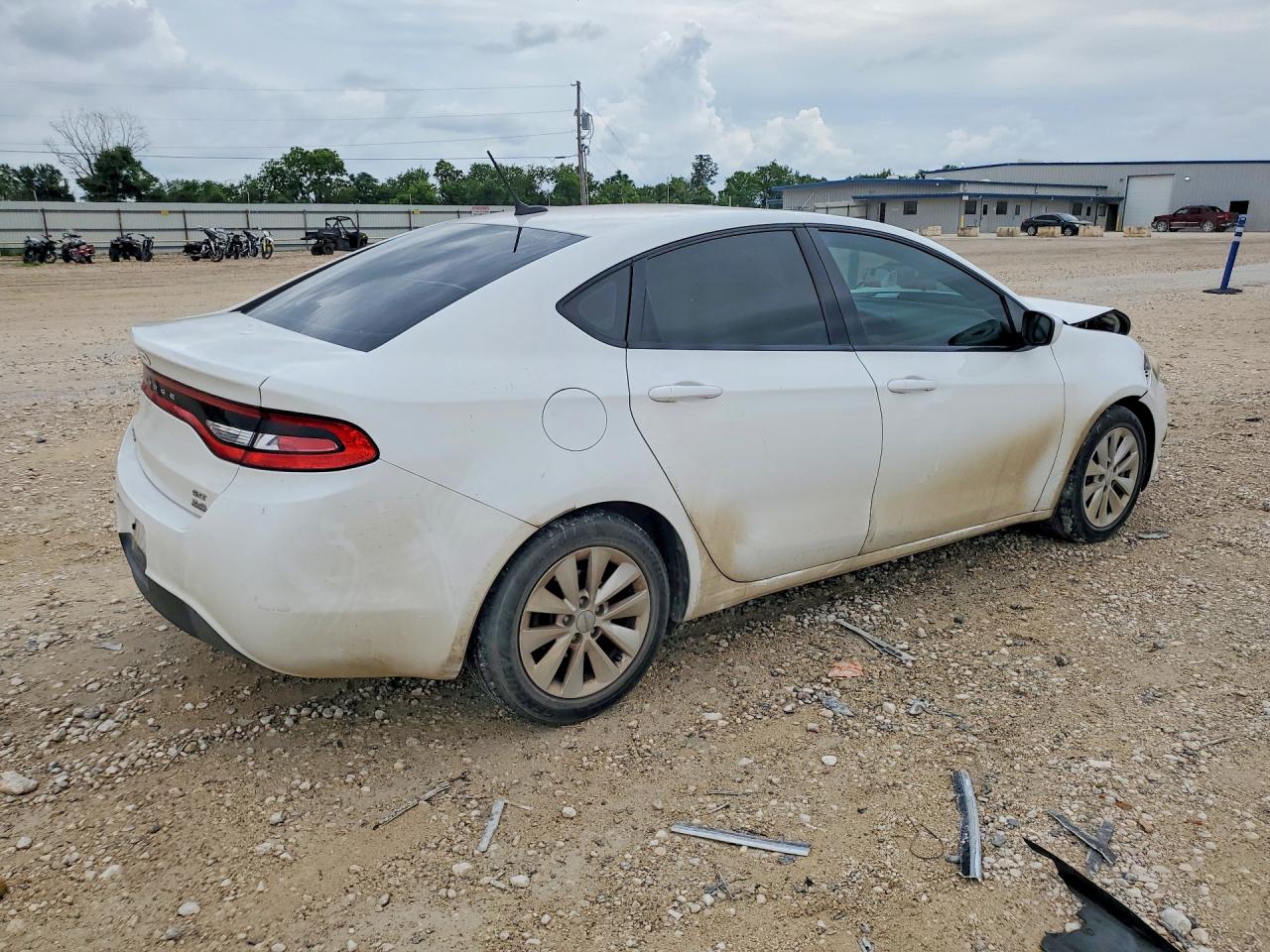 2014 Dodge Dart Sxt White vin: 1C3CDFBB4ED675115