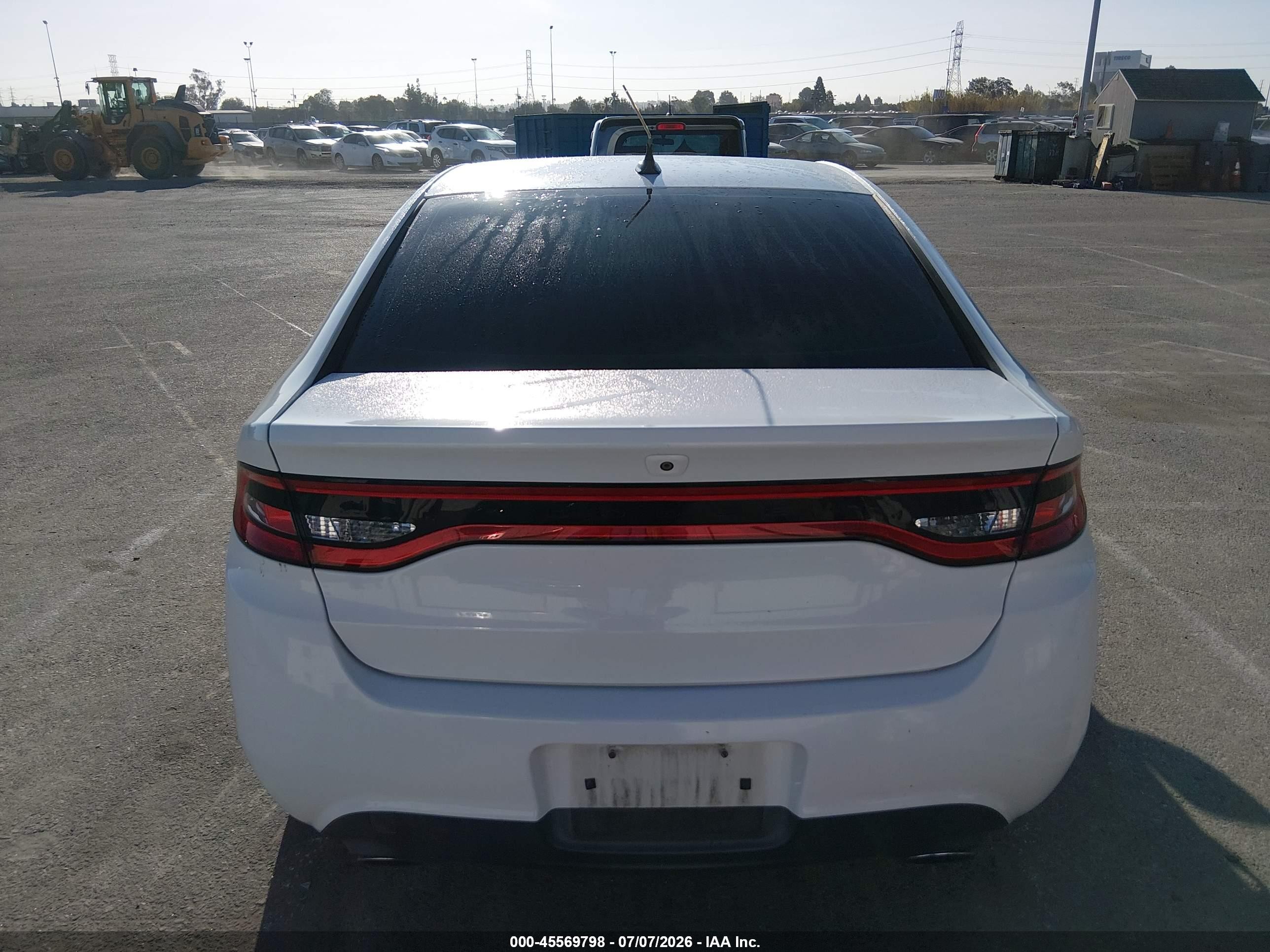 2014 Dodge Dart Sxt White vin: 1C3CDFBB4ED861172