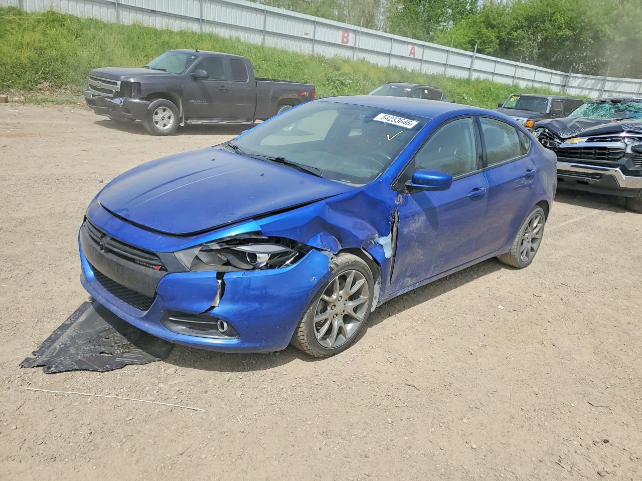 2014 Dodge Dart Sxt Blue vin: 1C3CDFBB4ED866985